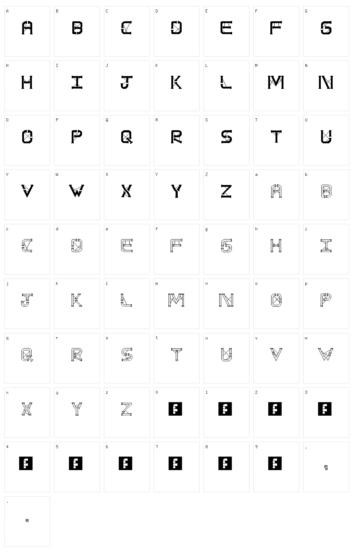 TS PipeStruct Plus Character Set