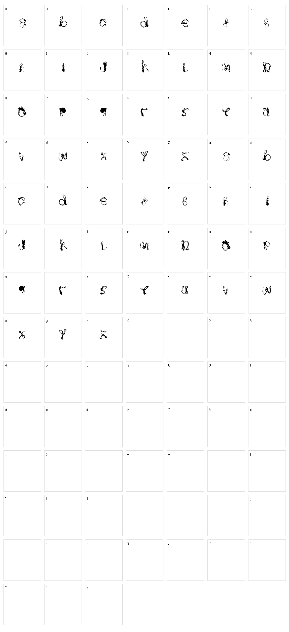 Twistbraid Character Set