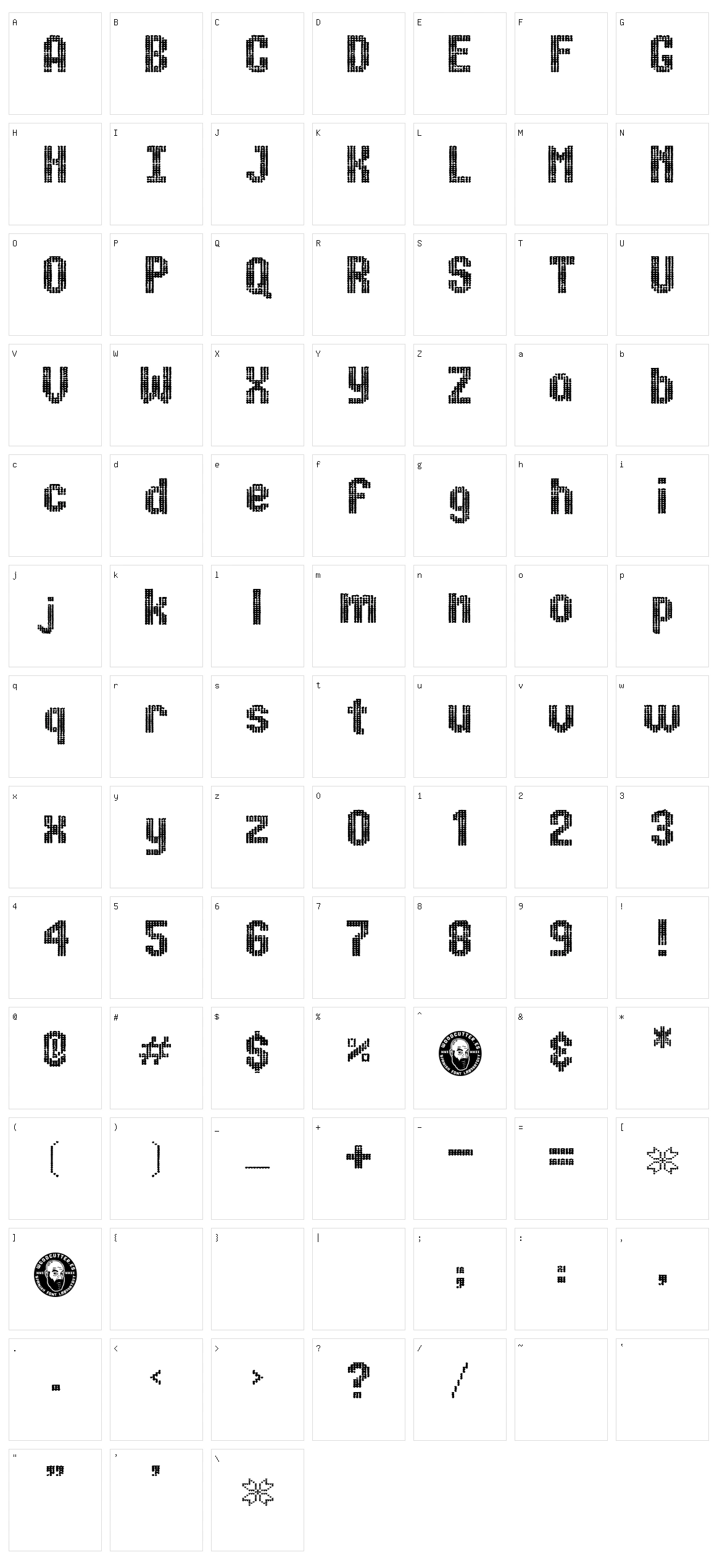 Ugly Character Set