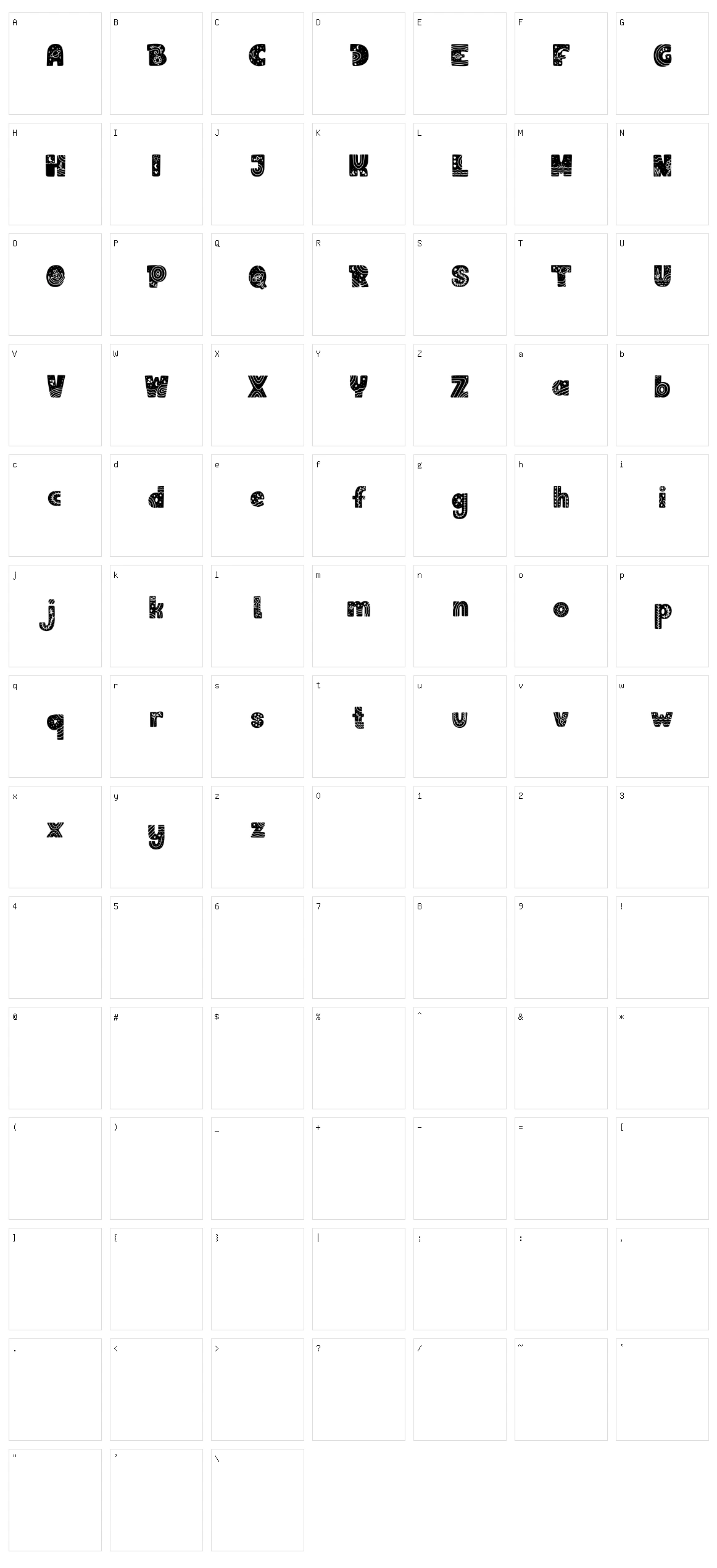 Unicosmo Character Set