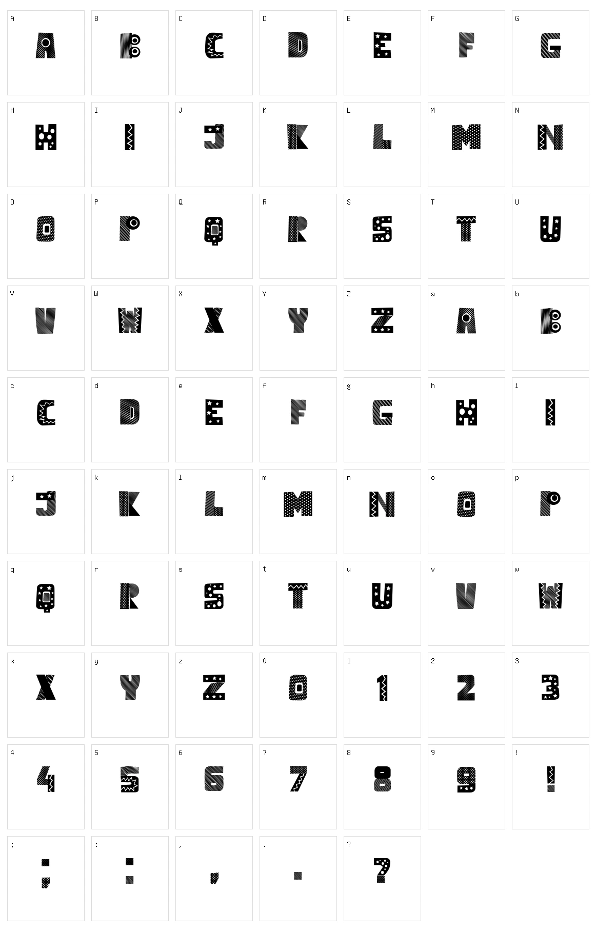 Unitas Character Set