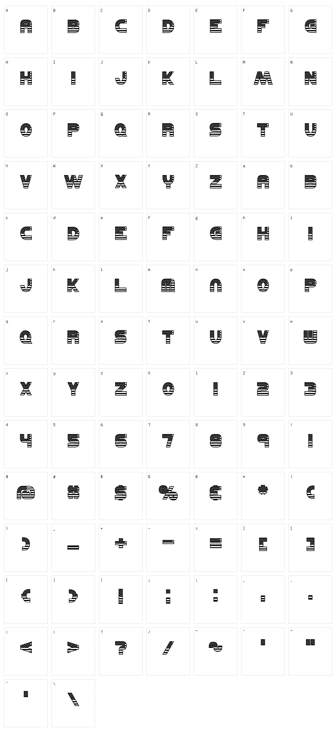 United BRK Character Set