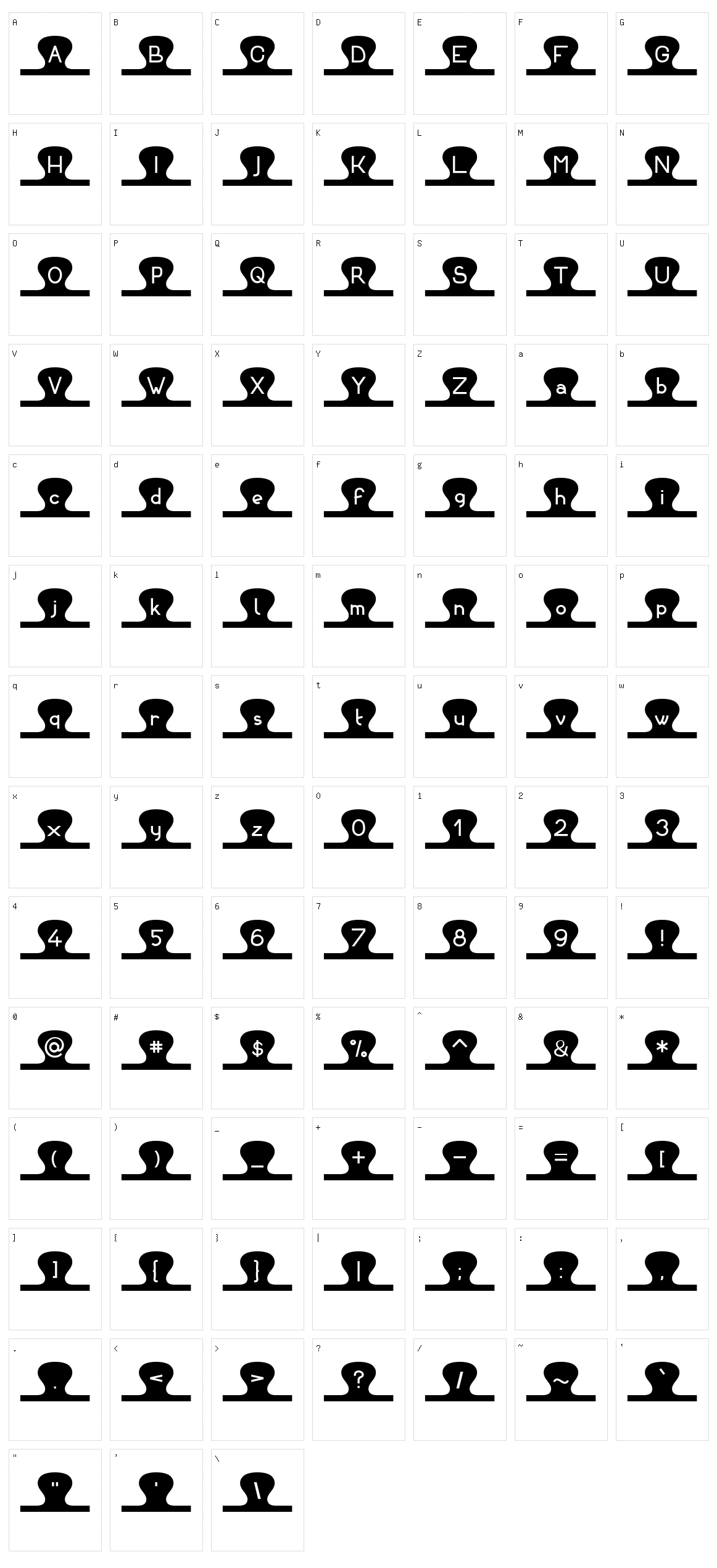 Unzip Me Character Set