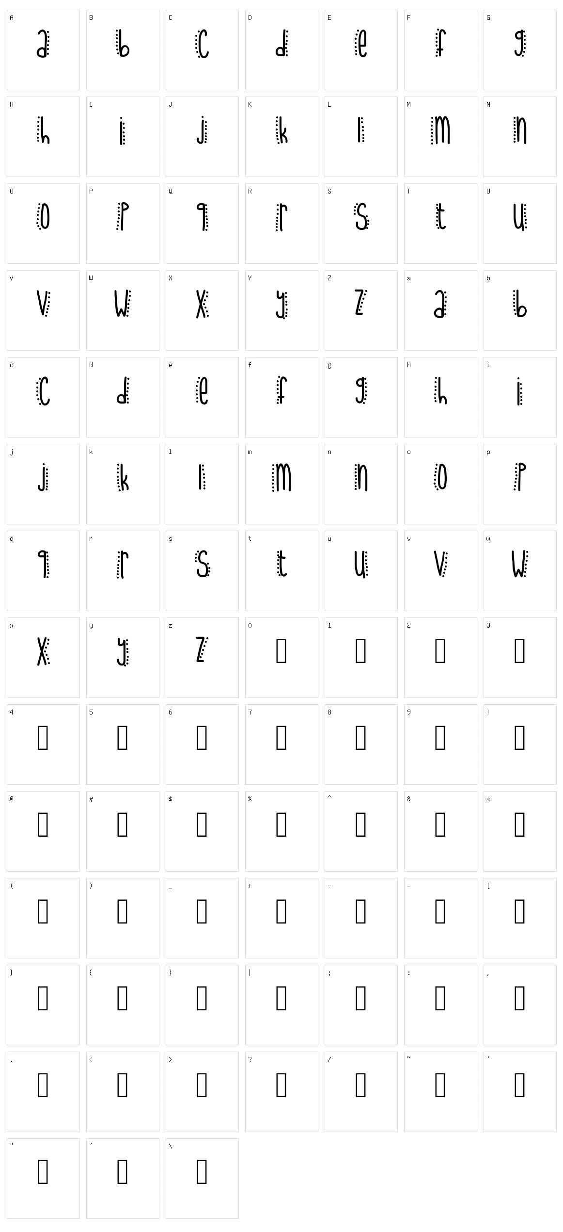 Uptown Funk Character Set
