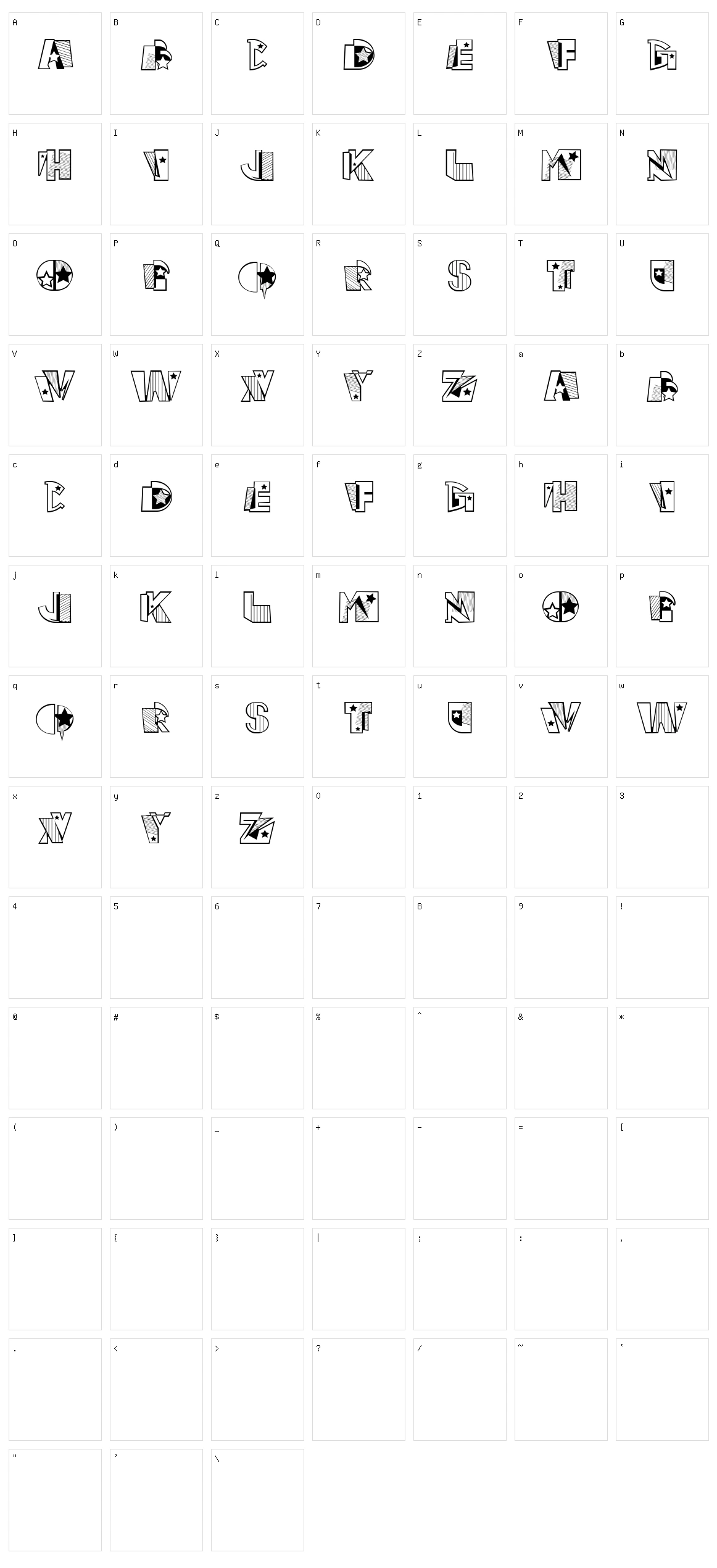 Usang Character Set