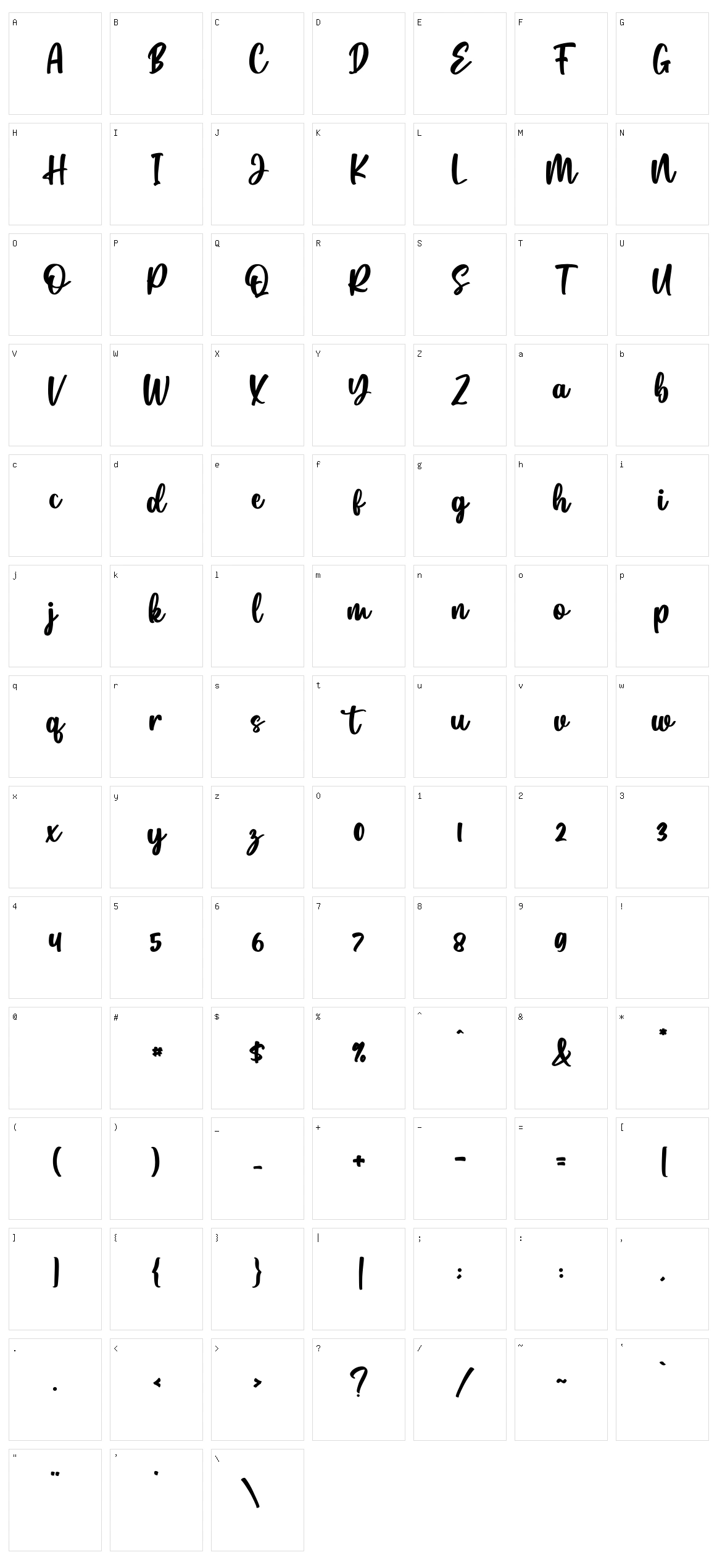 Nathan Character Set