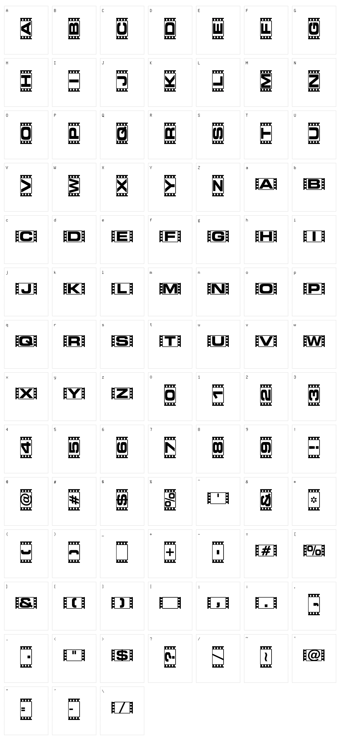 Vedette Character Set