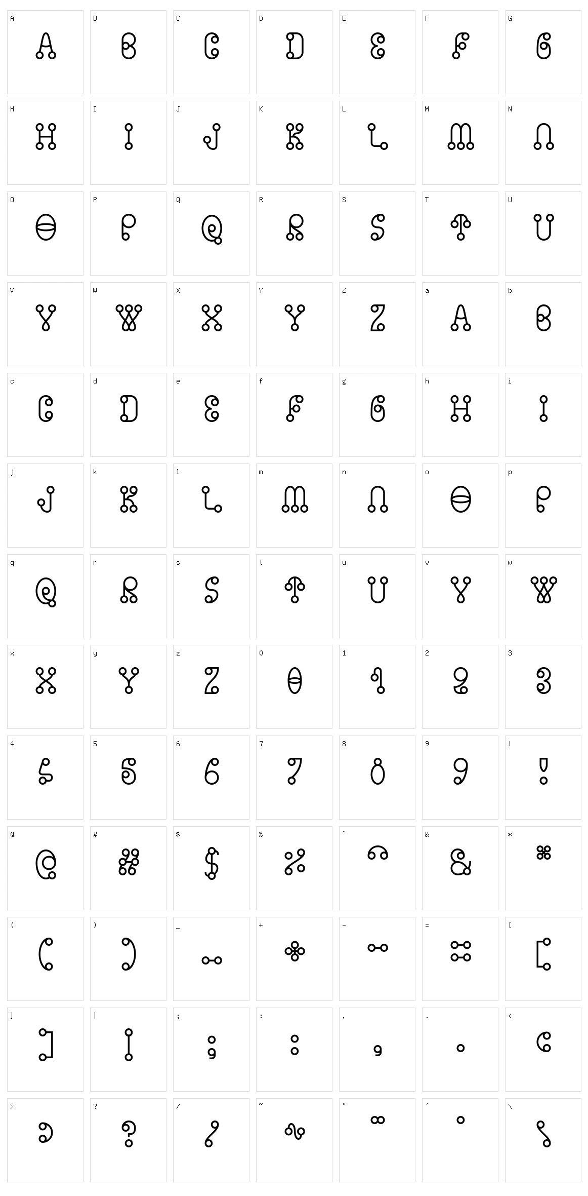 Venusta Character Set