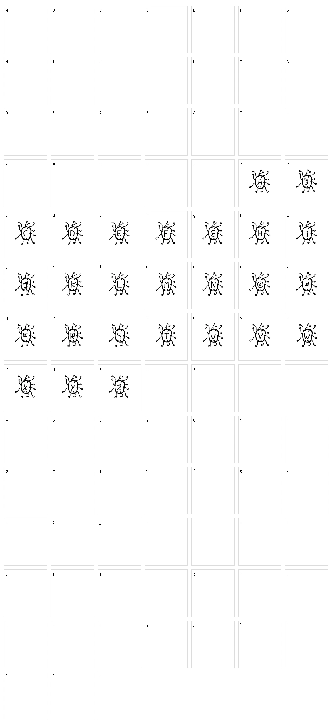 Virus Character Set