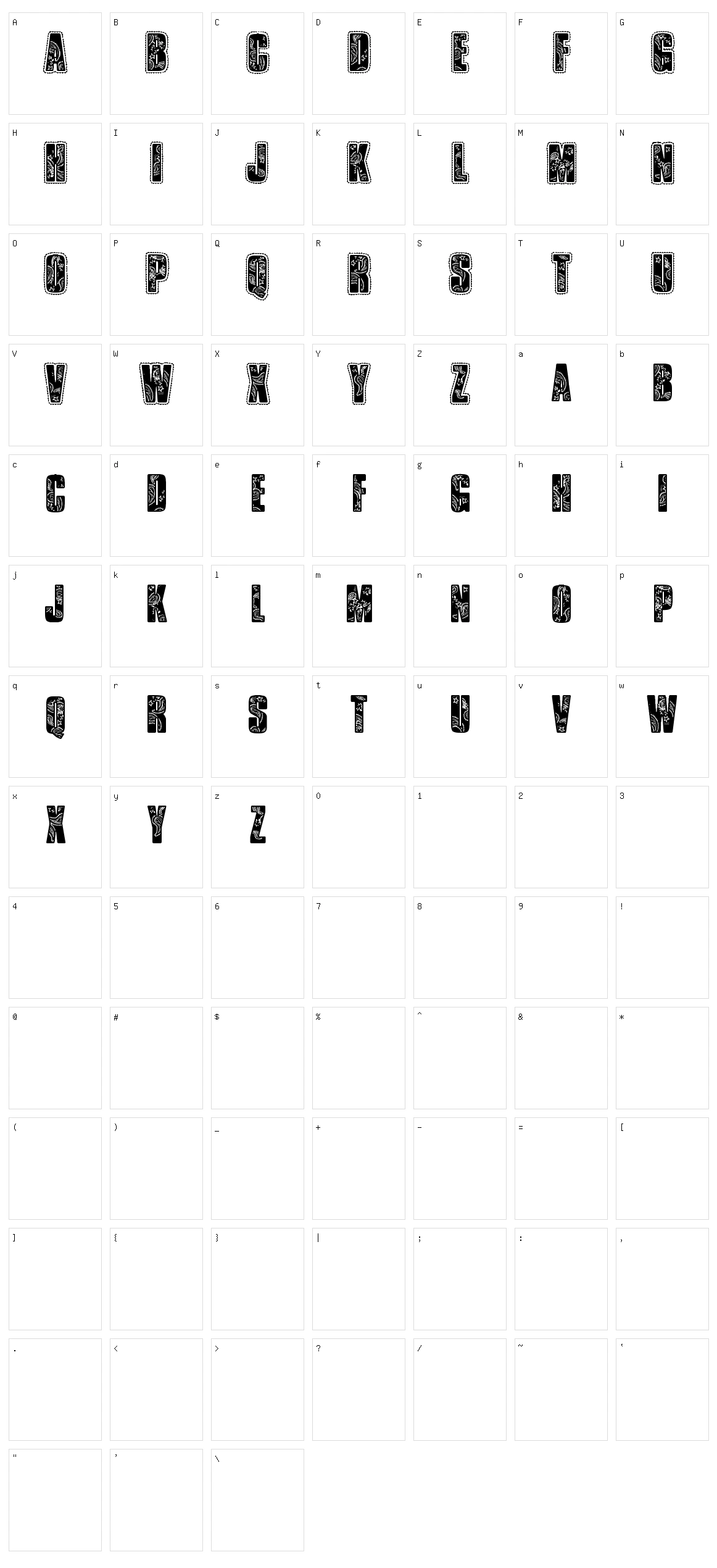 VTKS Bandana Character Set
