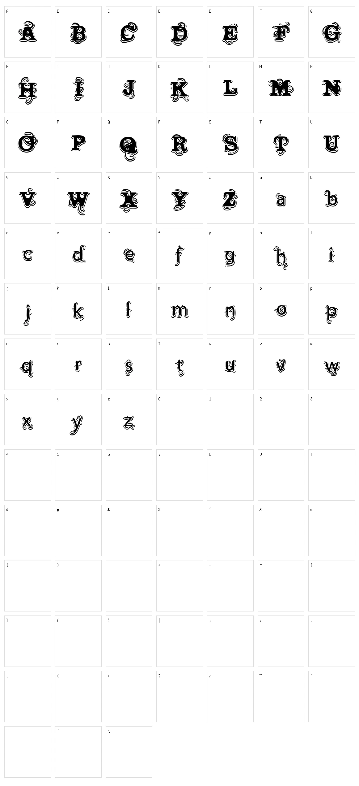 Vtks Wine Label Character Set