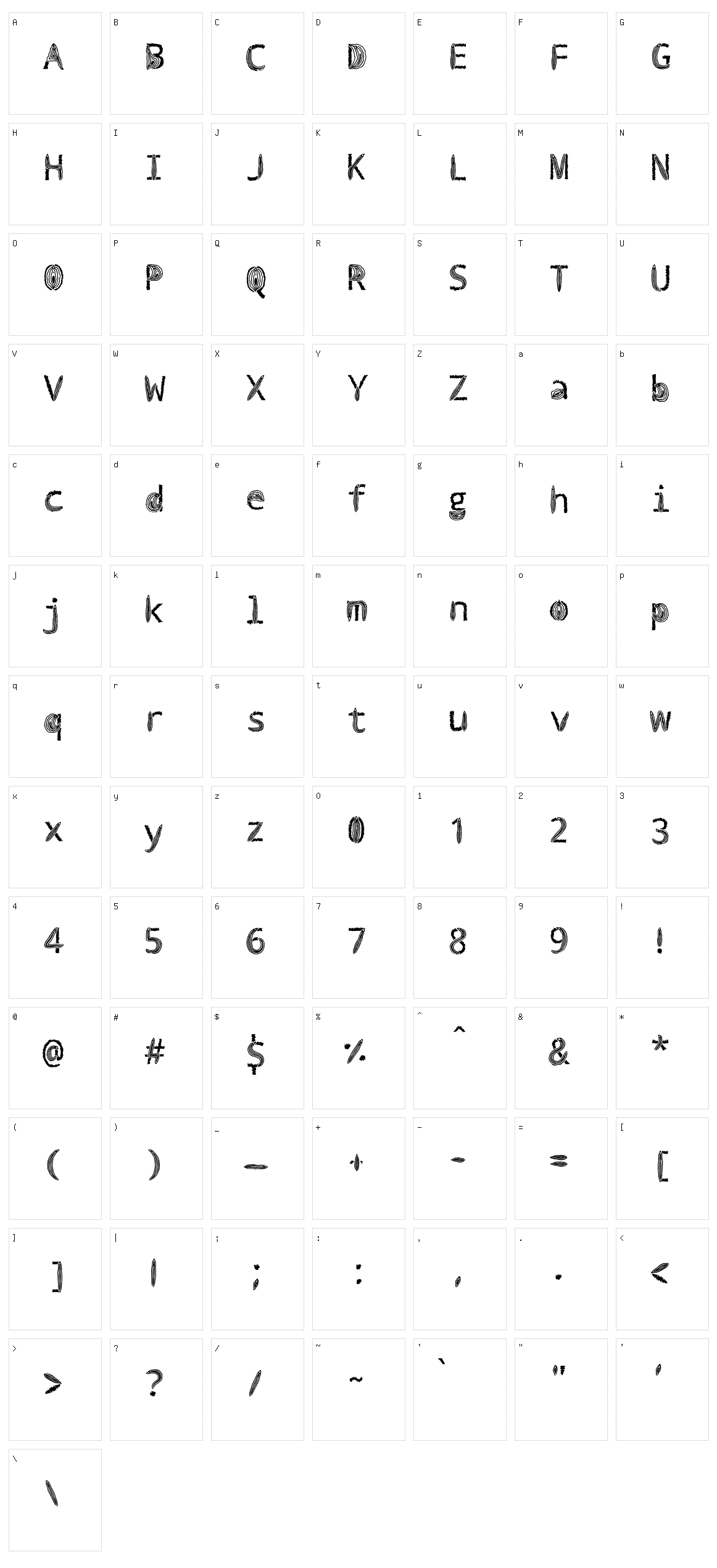 Vulva Typography Character Set