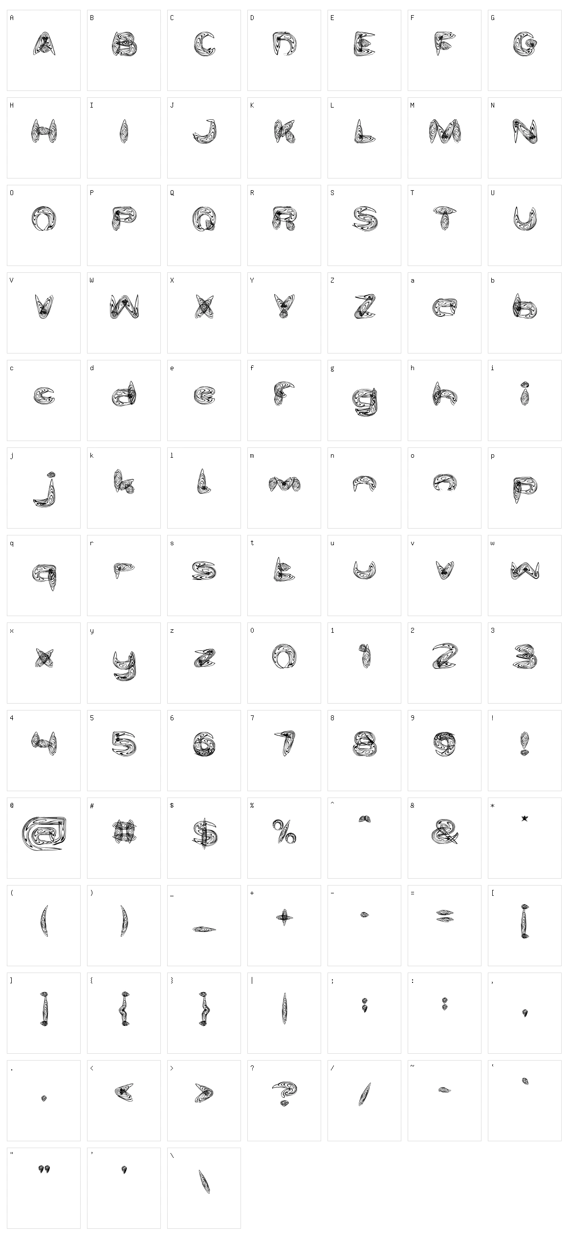 Water and Gasoline Character Set