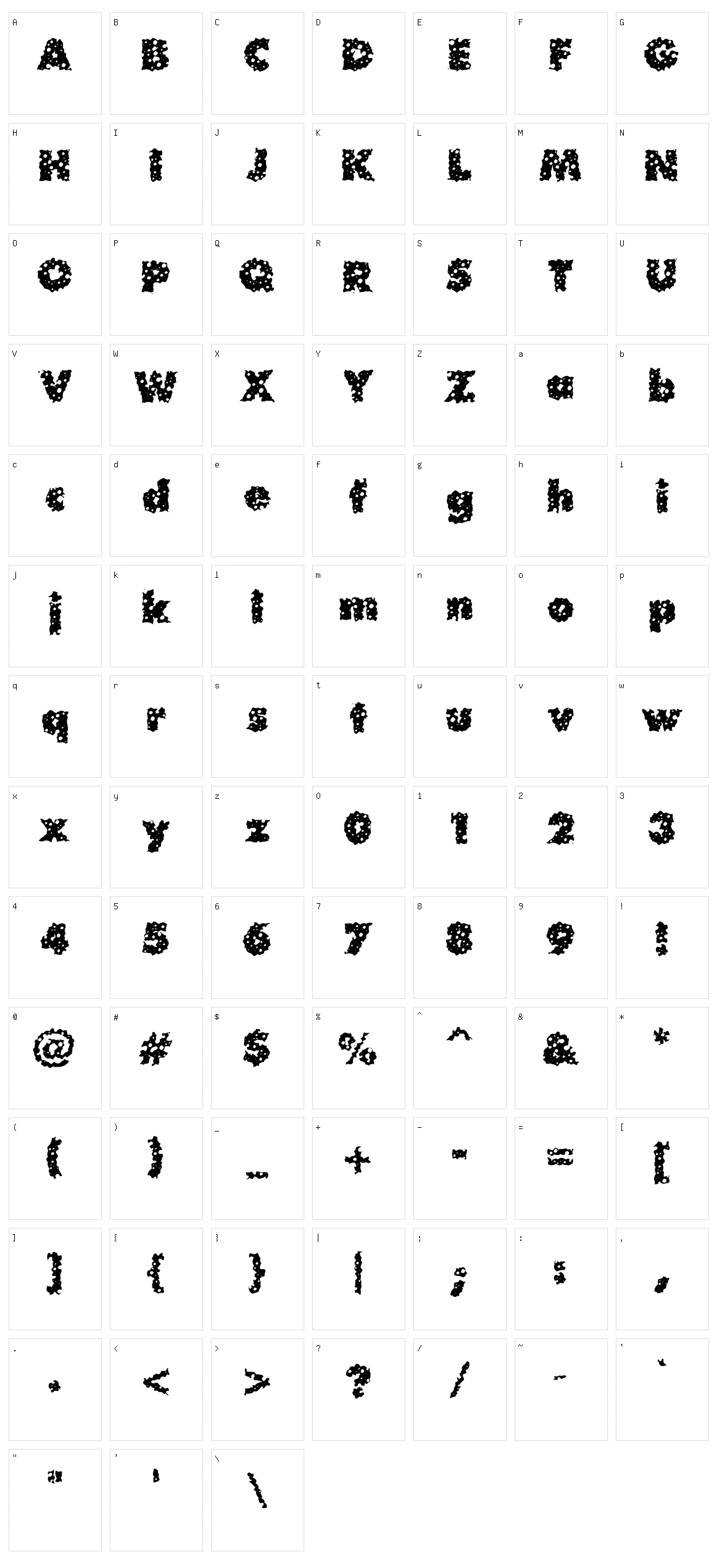 Waterhole Character Set