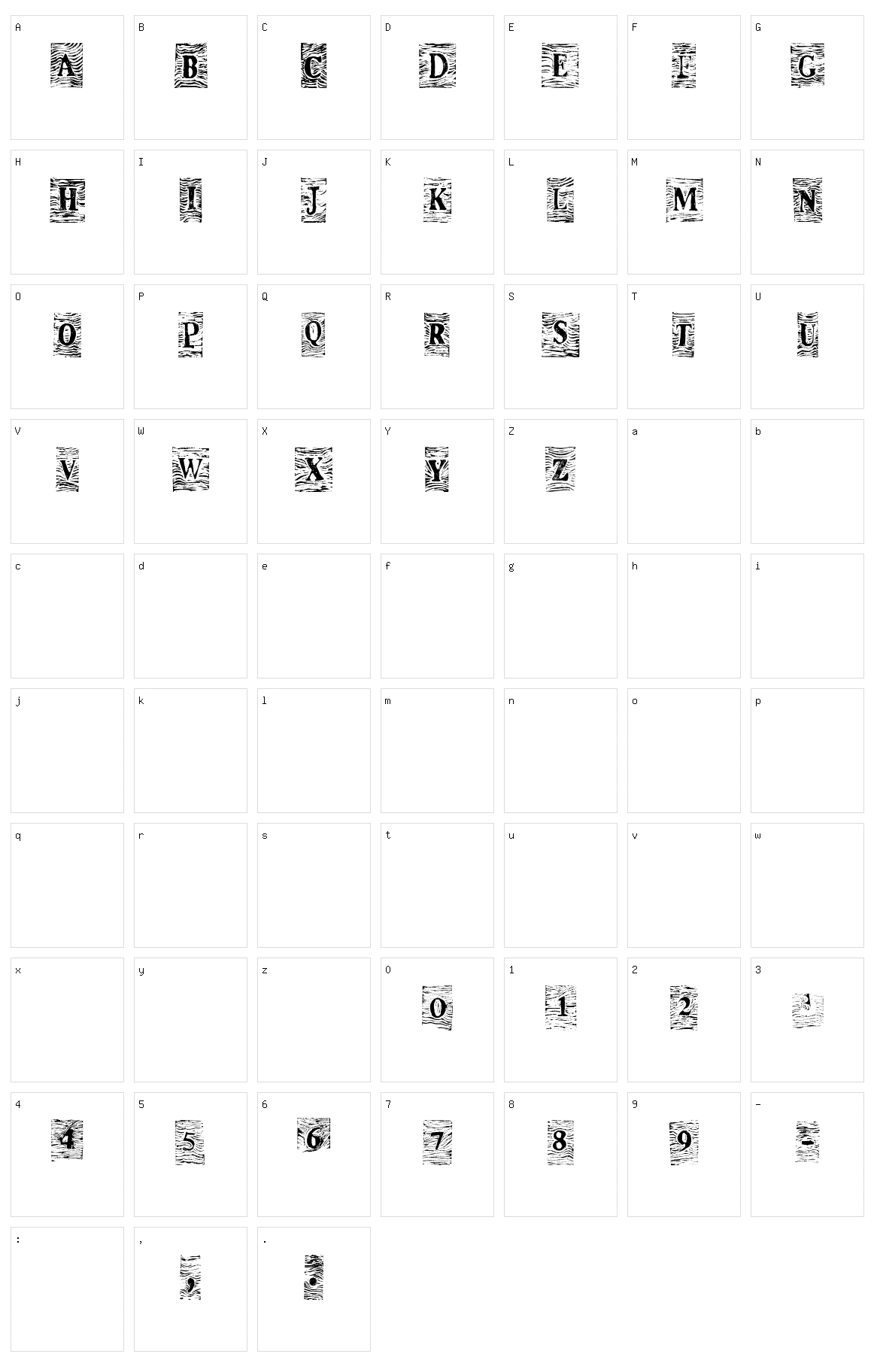 WavEd Character Set