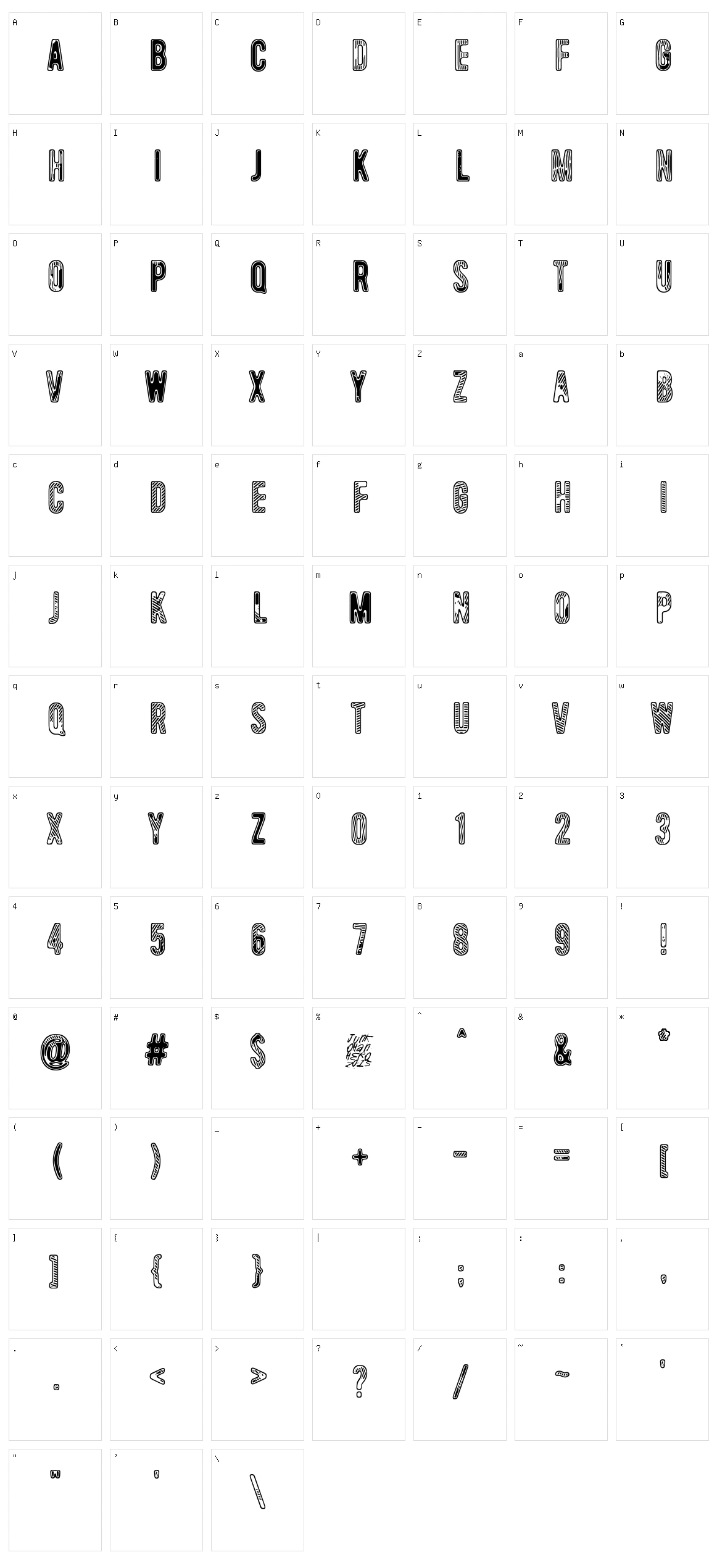 Waveternity Character Set
