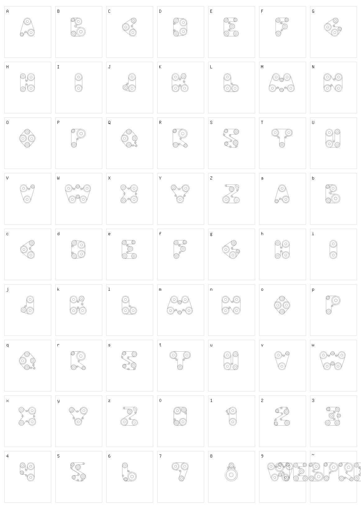 Web Press Character Set