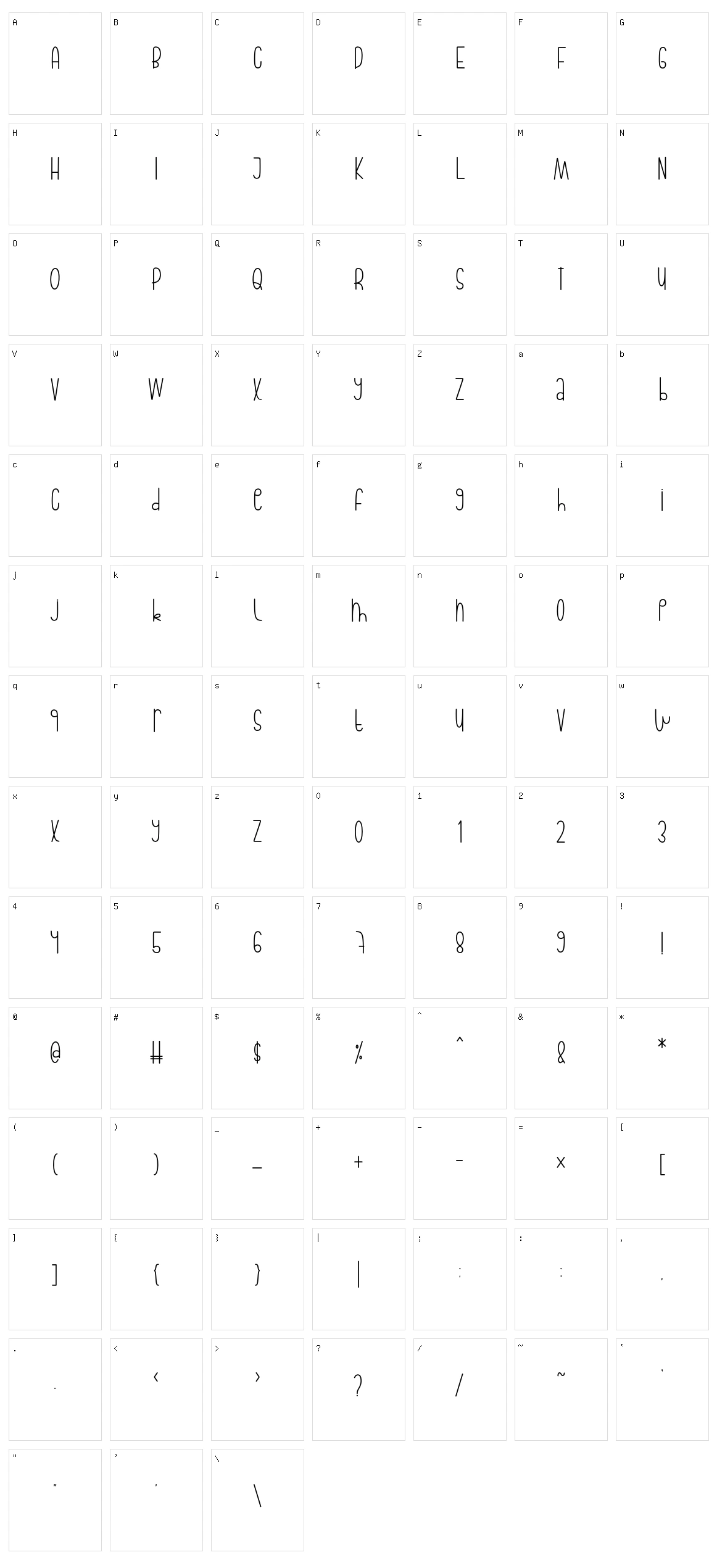 Licoriece Character Set