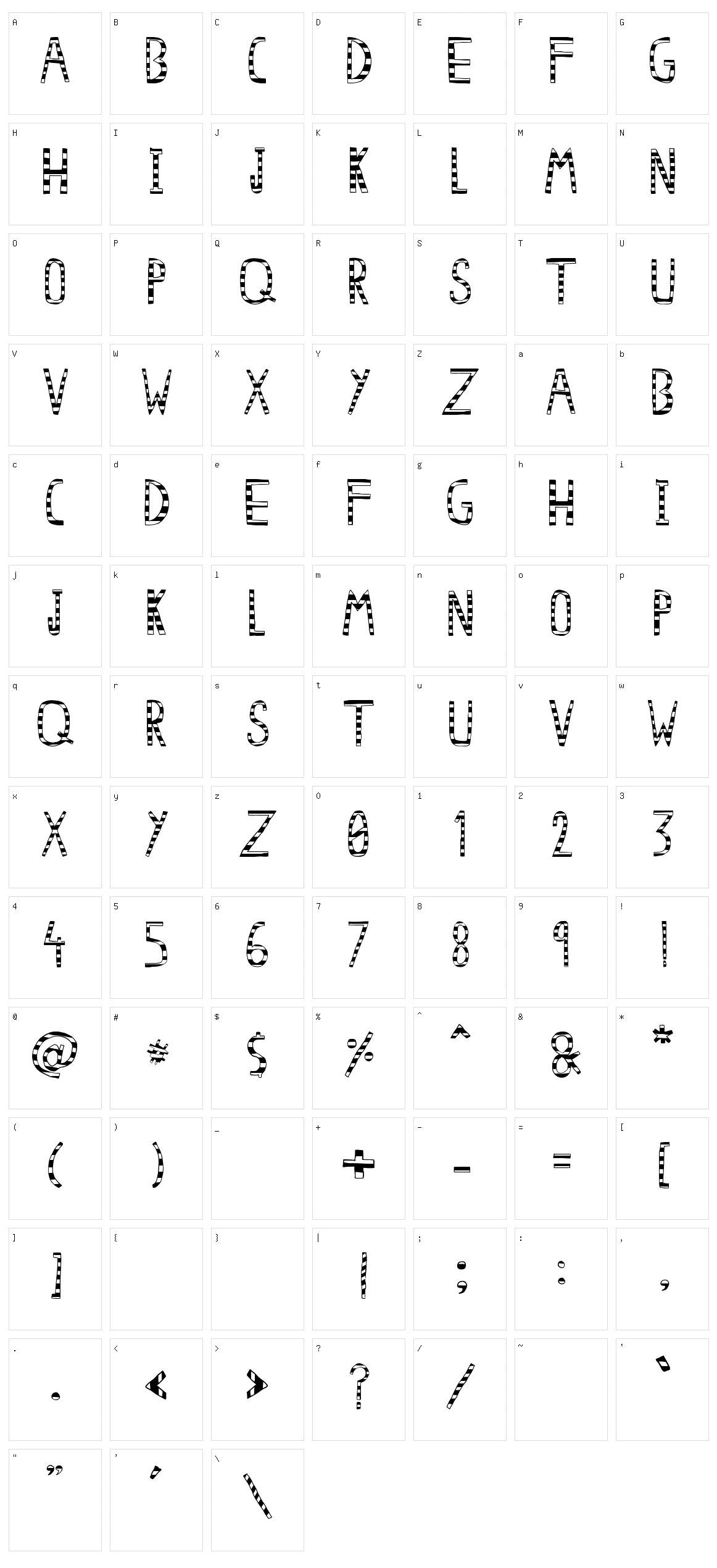 Woodcutter Avispa Character Set
