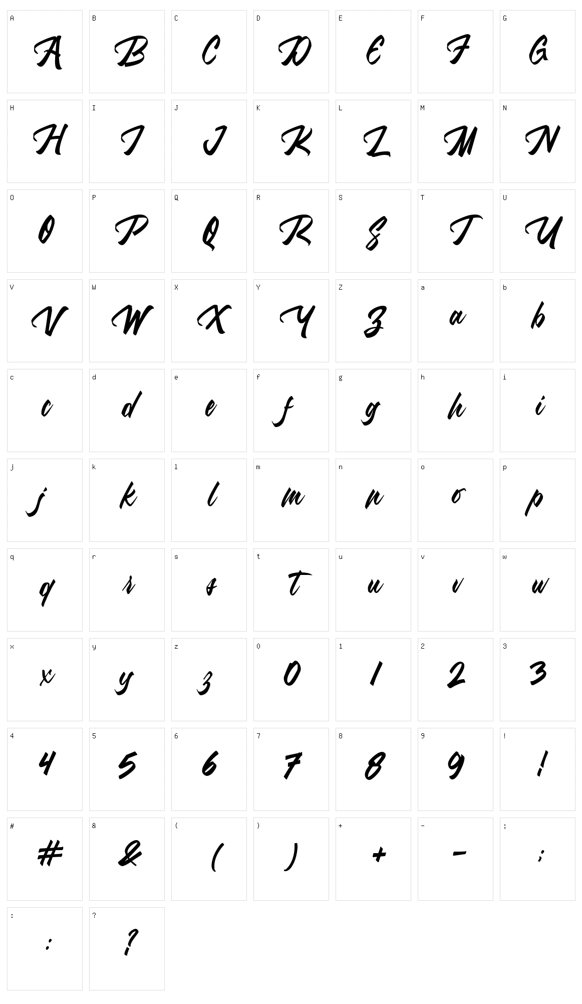 Hotlight Character Set