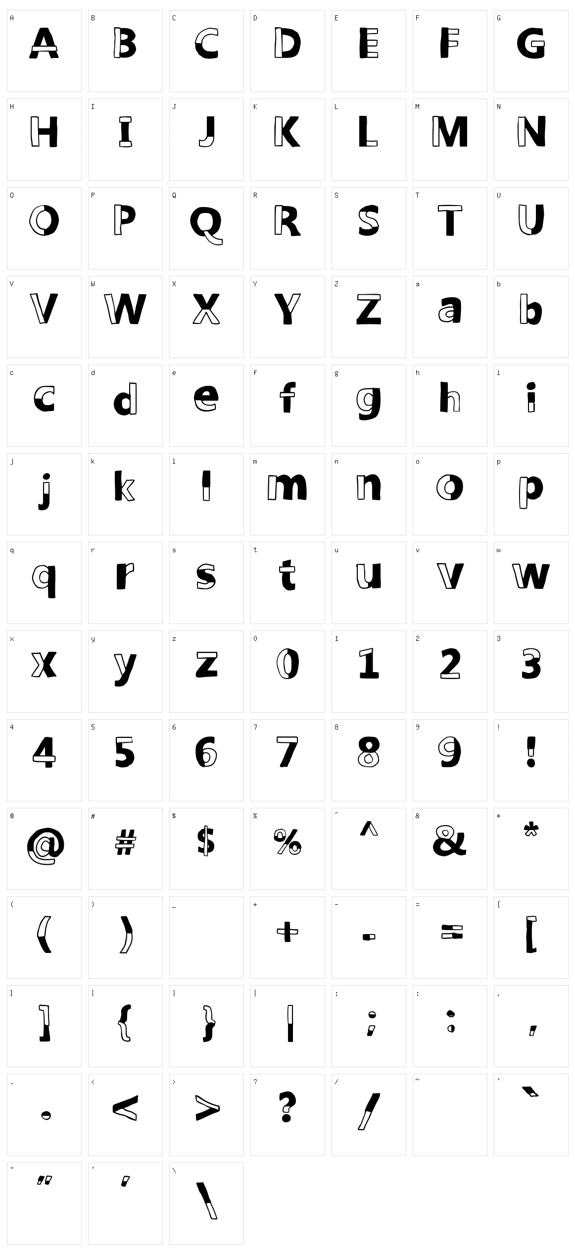 Woodcutter Delicada Character Set