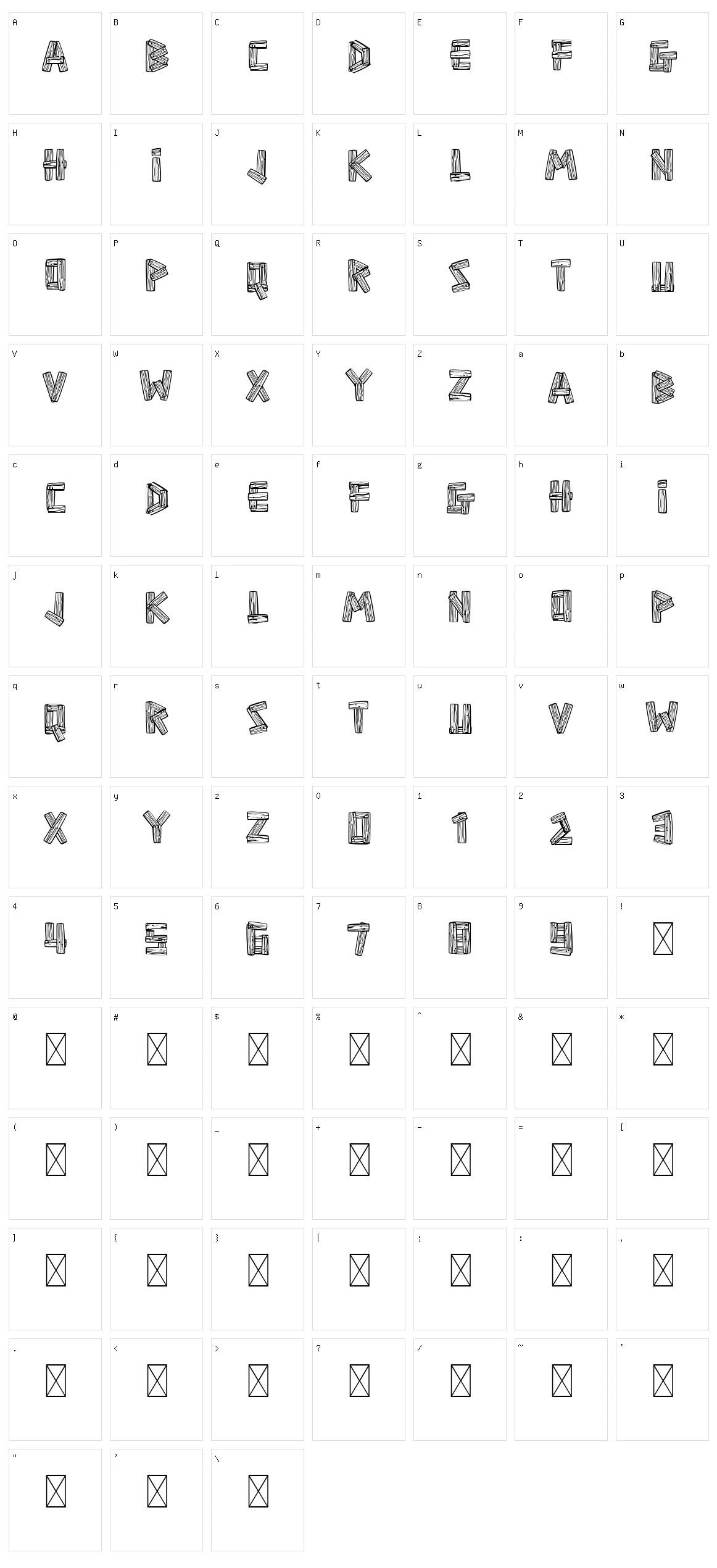 Woody Wood Character Set