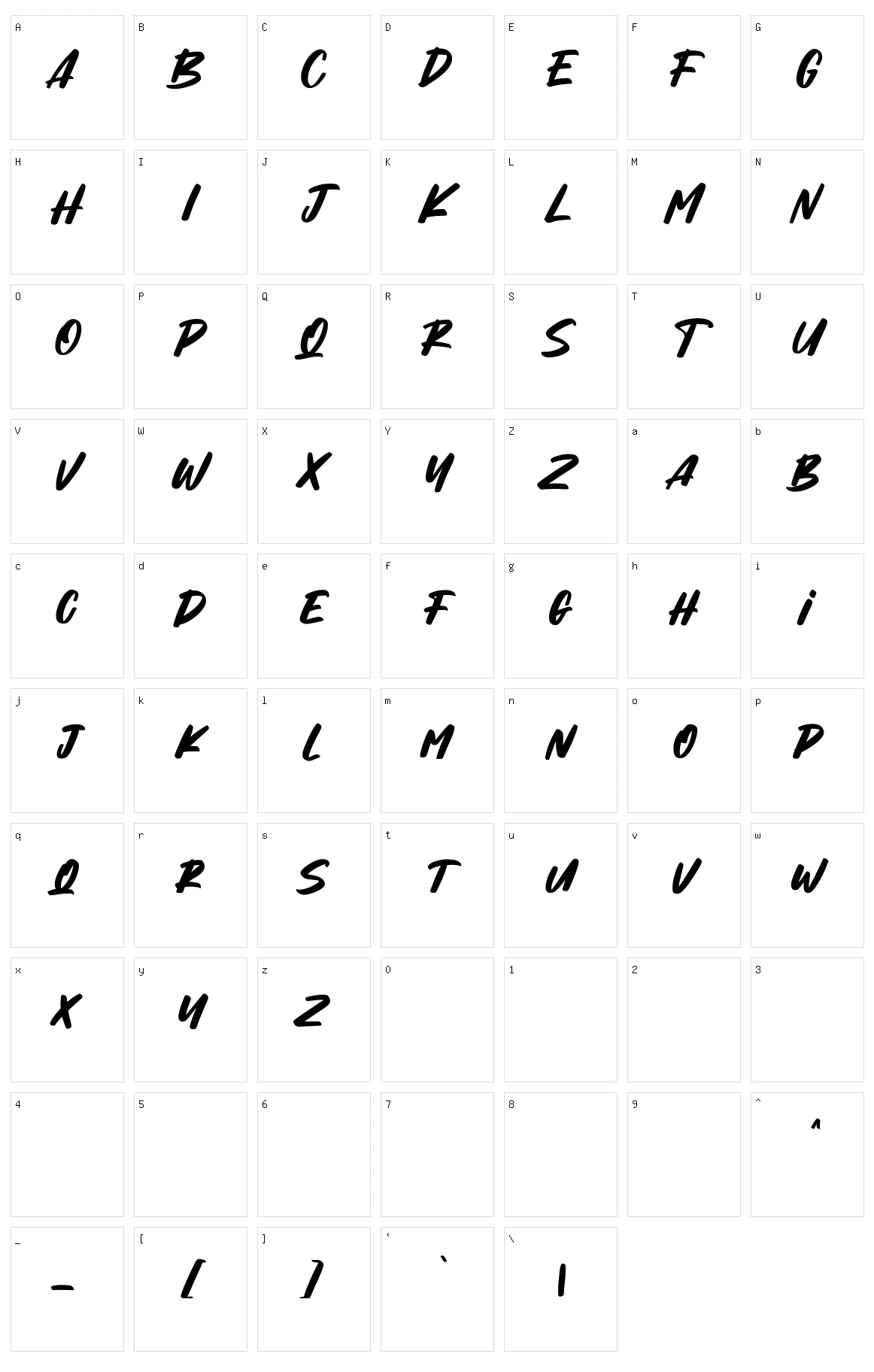 Hybridge Character Set