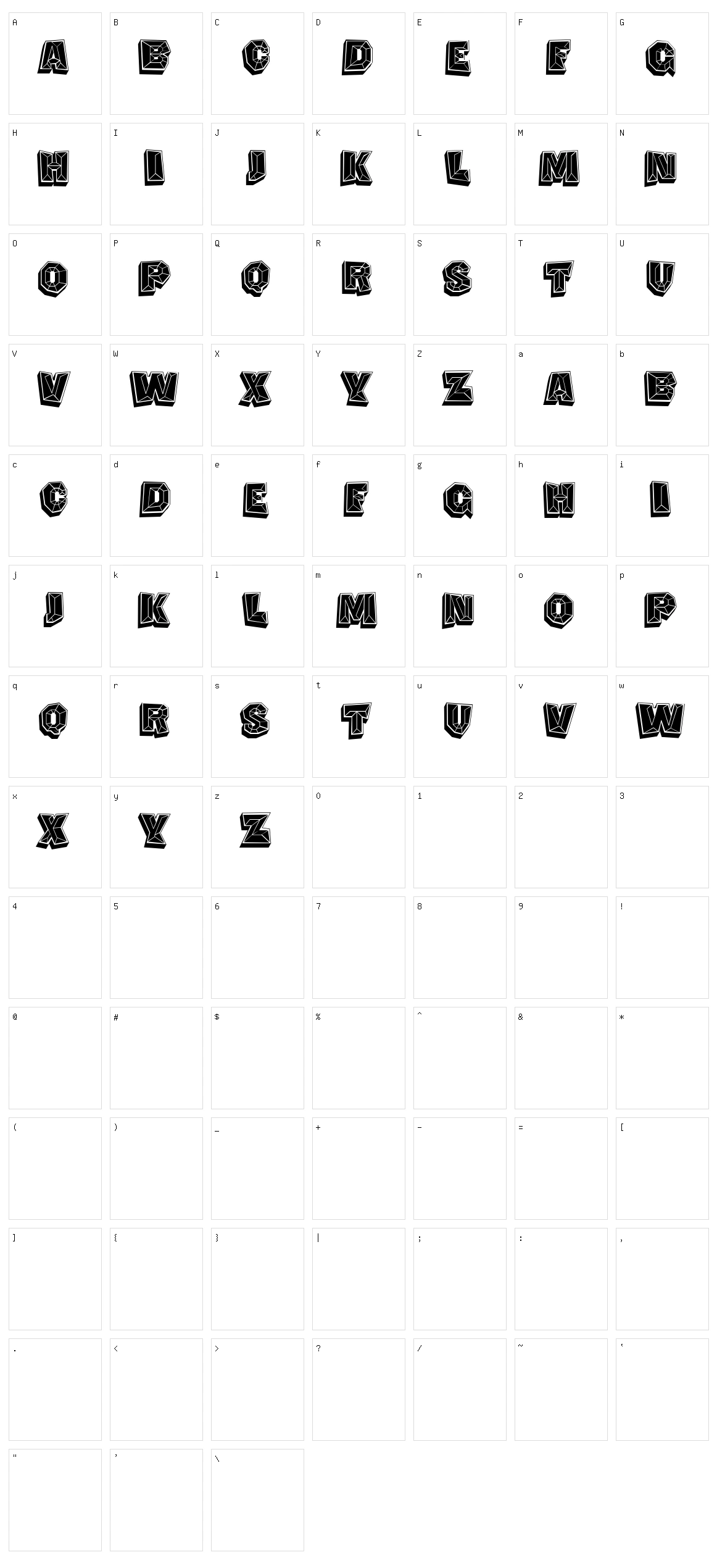 Zement Character Set