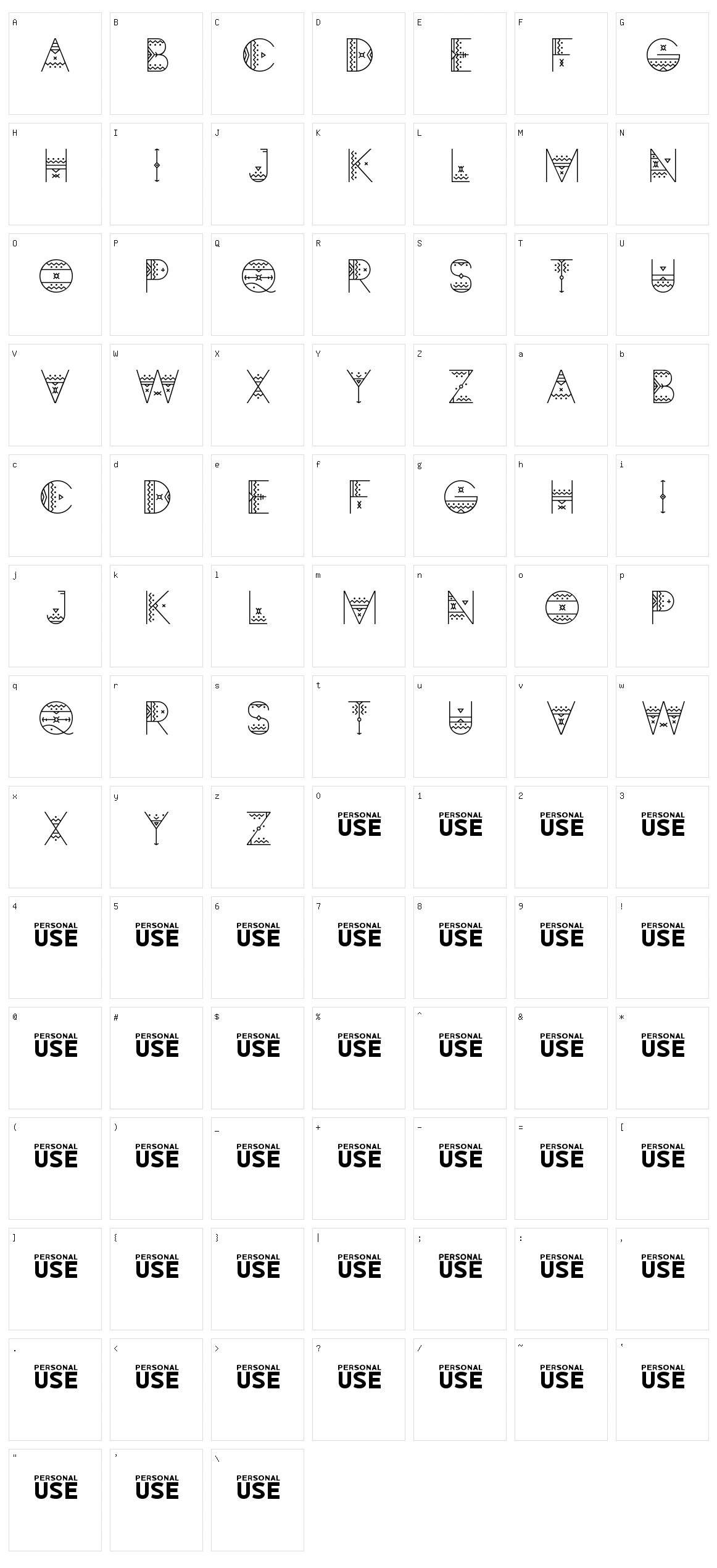 Zilap Africa Character Set