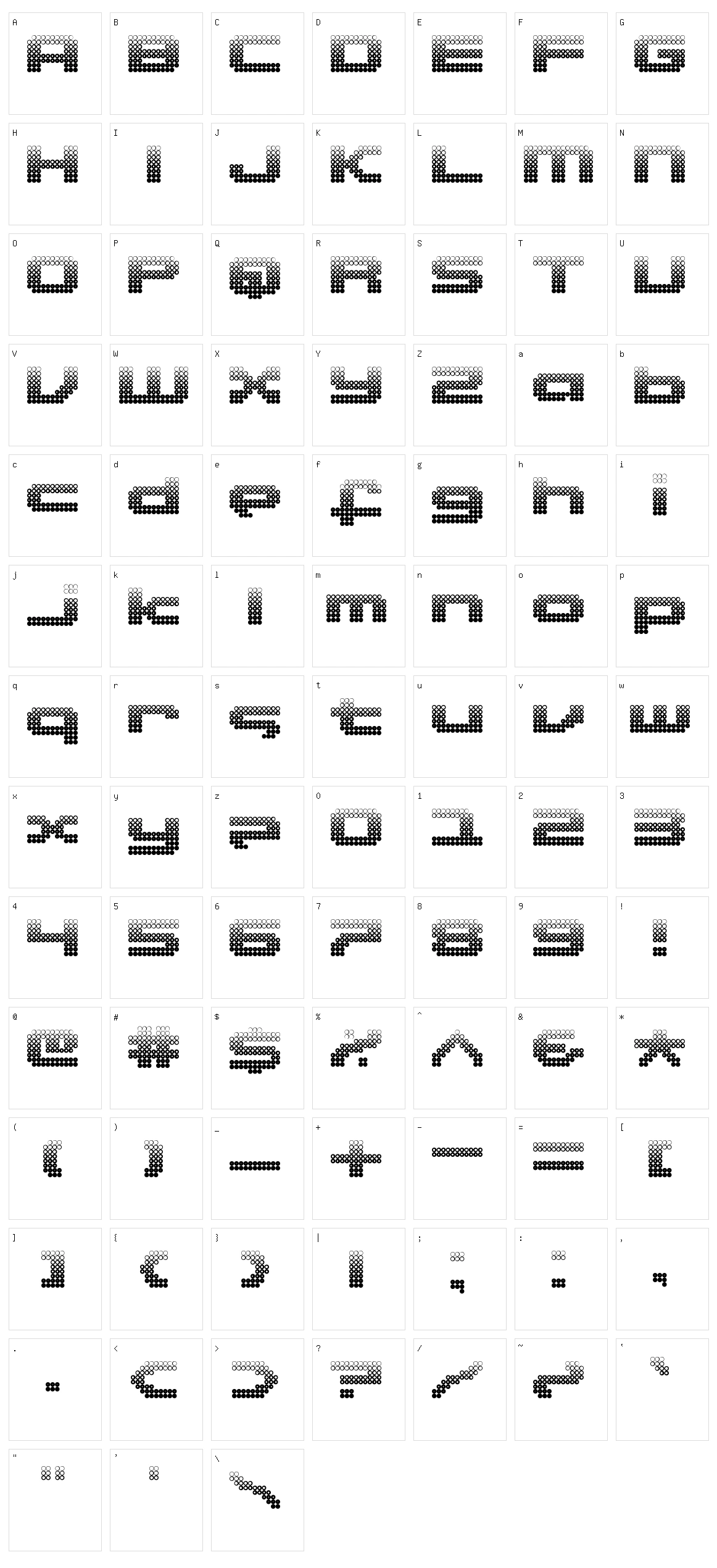 Zosimo Hive Character Set