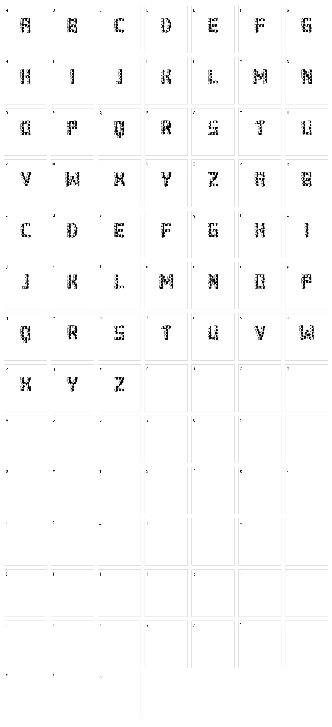 Zucker Character Set