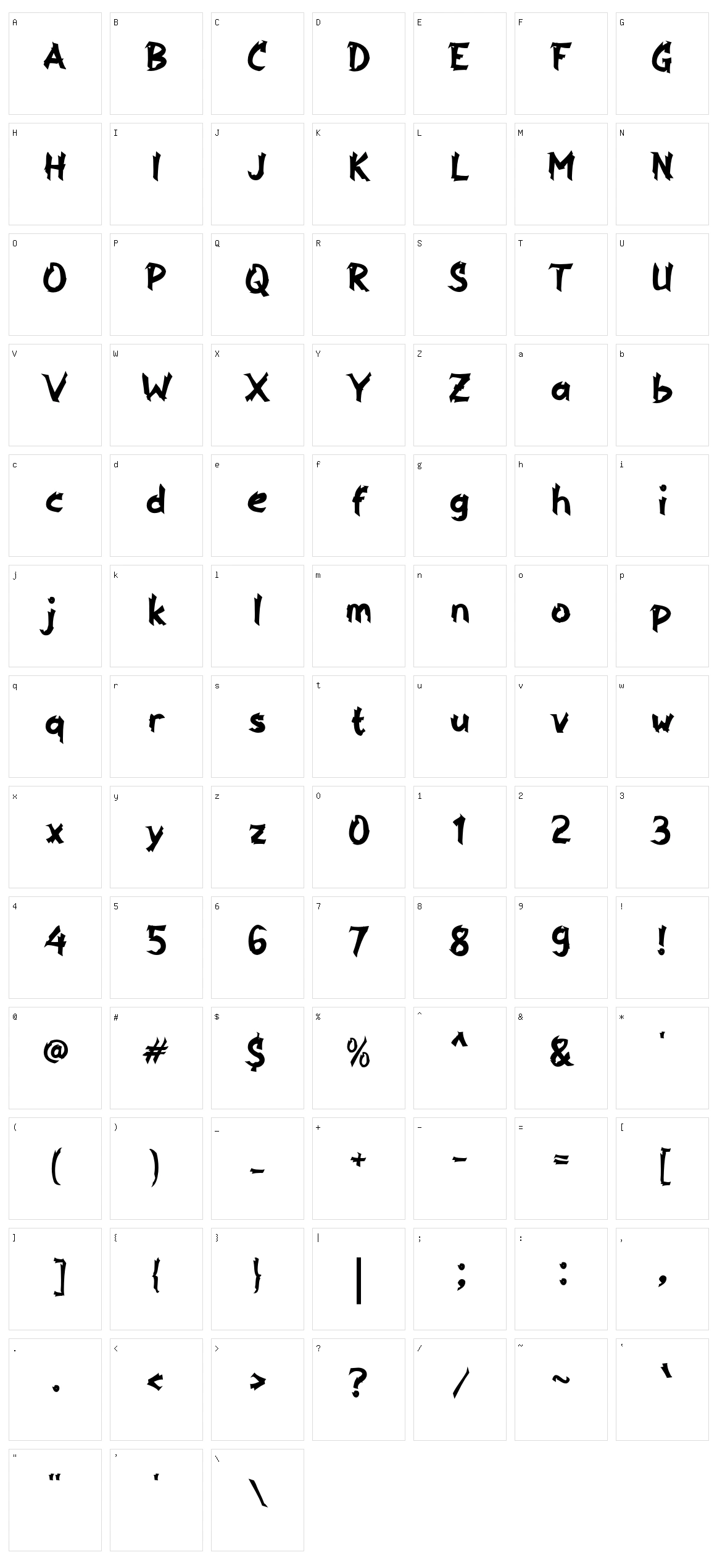 A Api Nyala Character Set