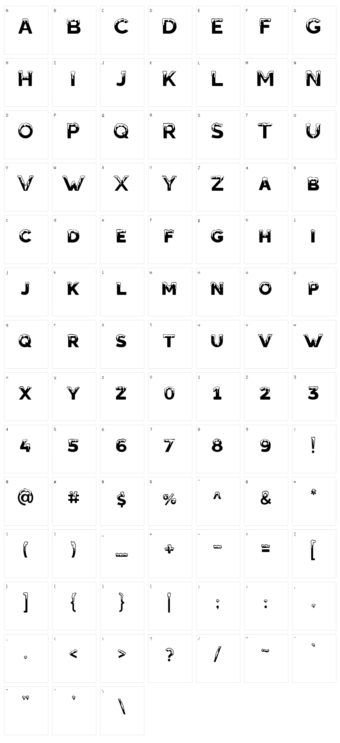 Estave Character Set