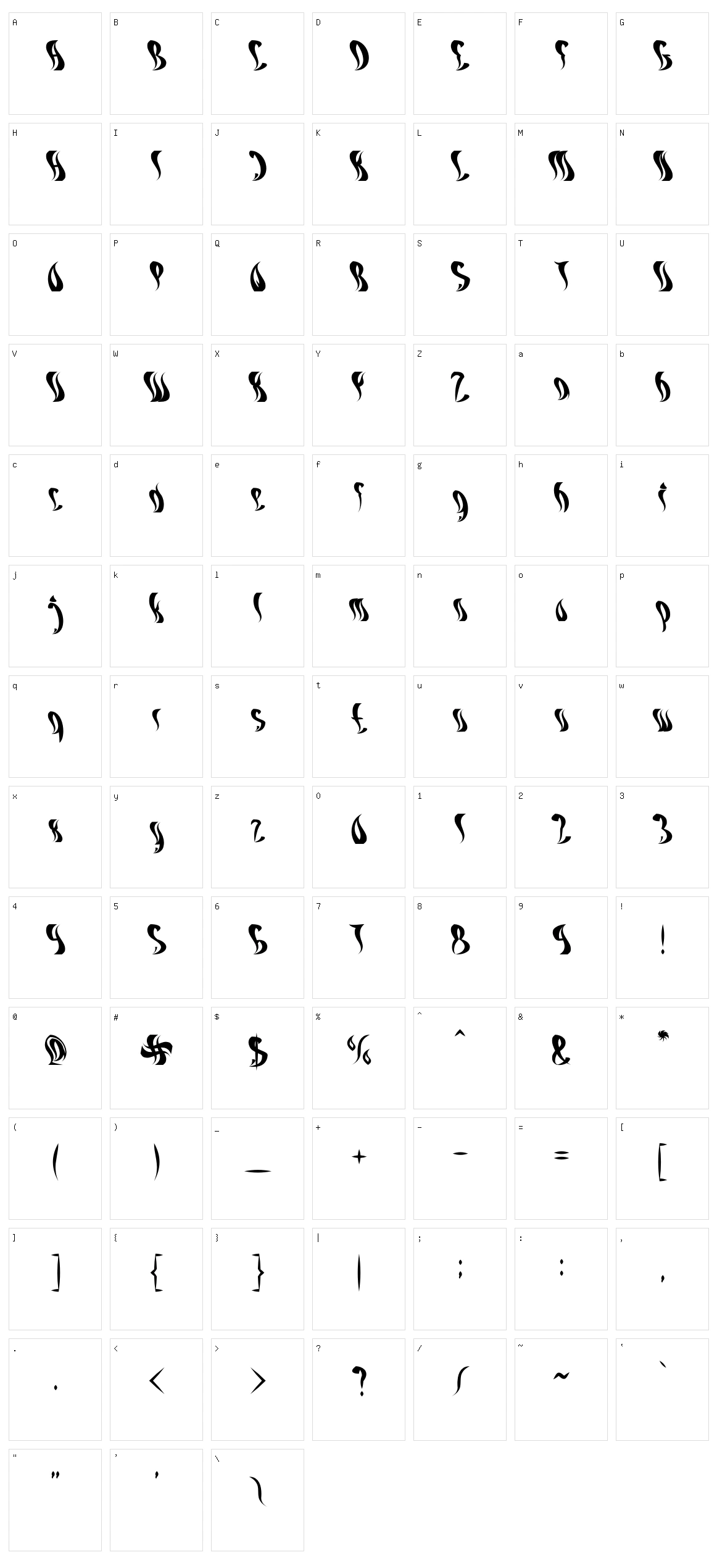 Eternal Flame Character Set