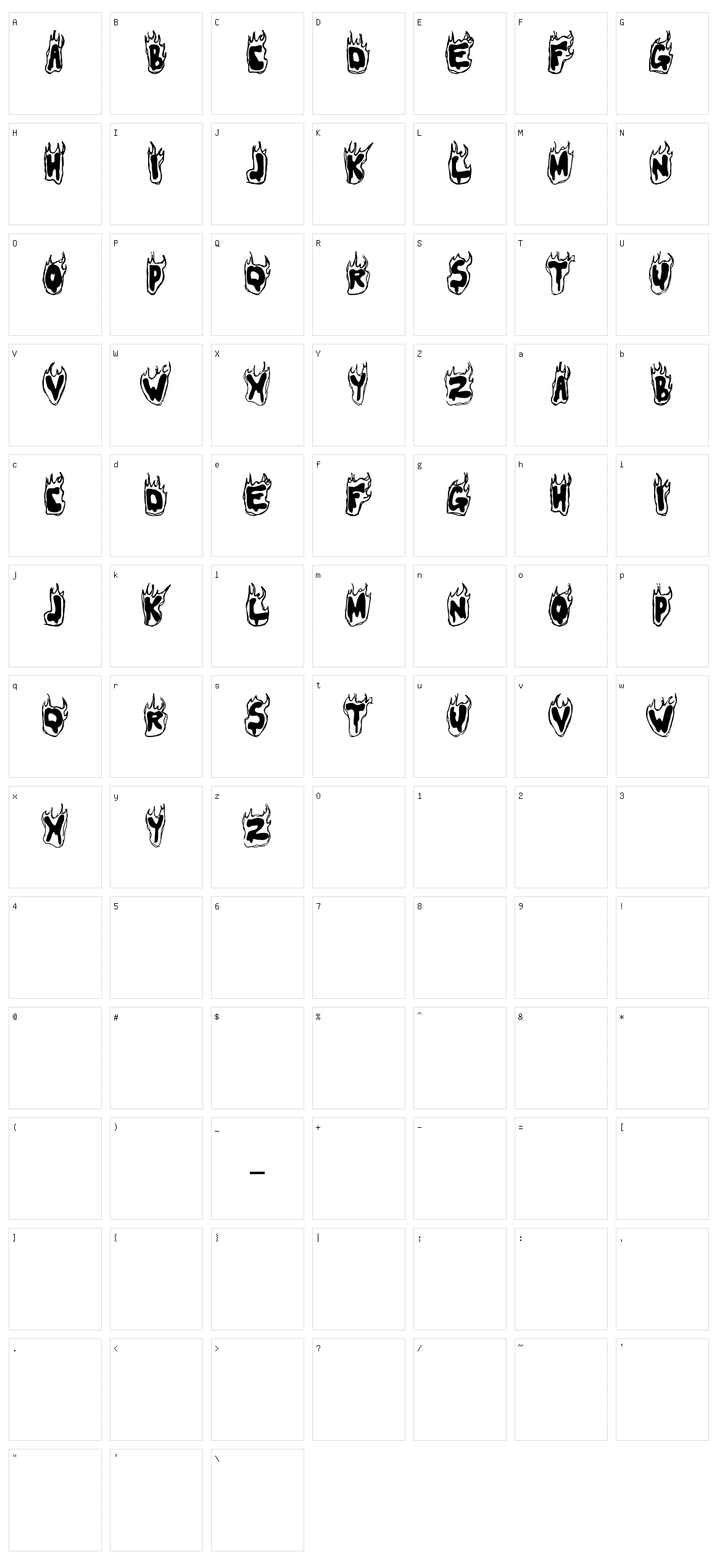 Flamer Character Set
