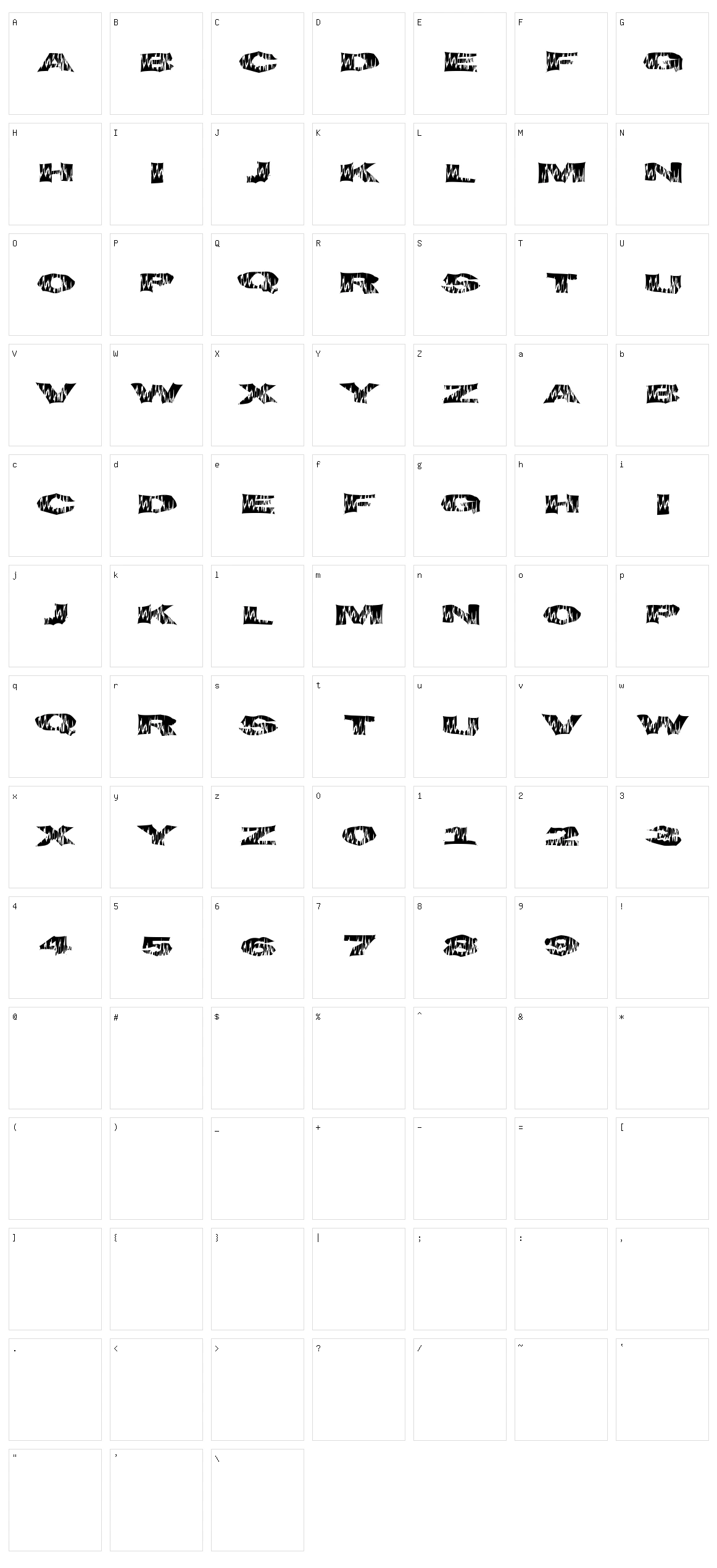 FlameTime Character Set