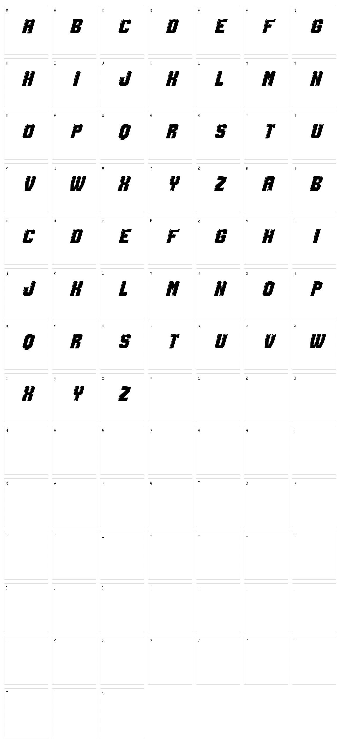 Fridge Character Set