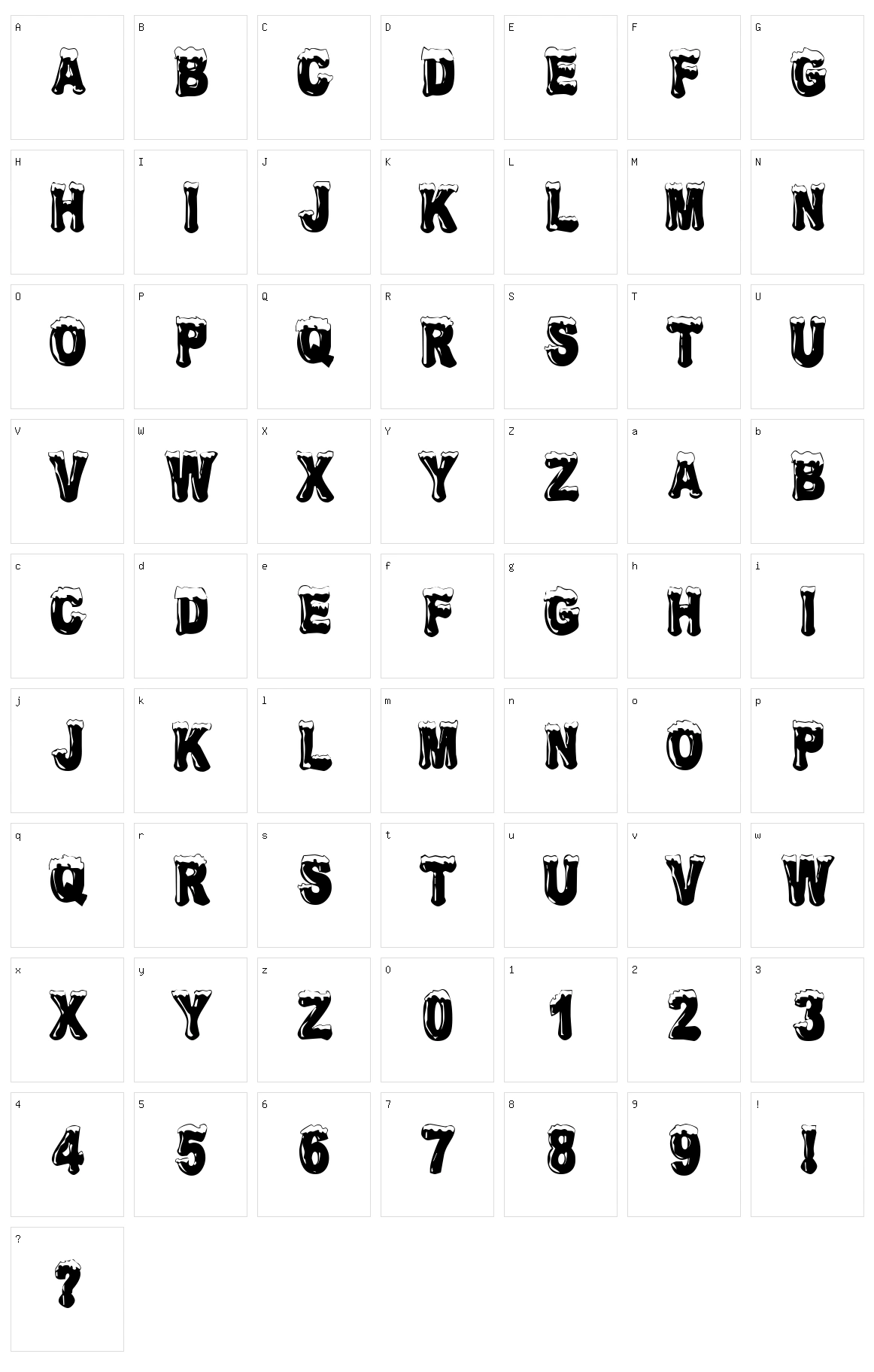 Frostbitten Wanker Character Set