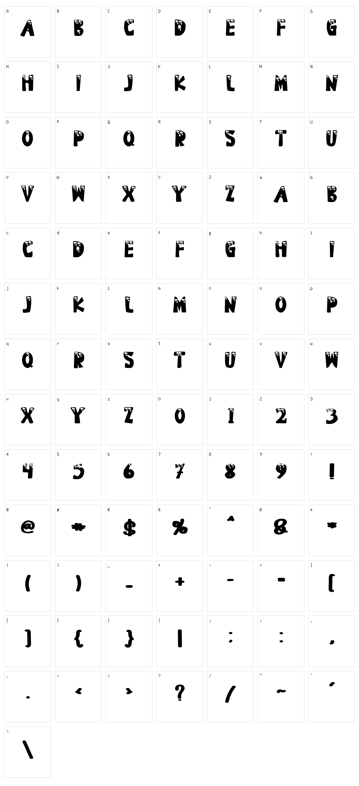 Ice Cube Character Set