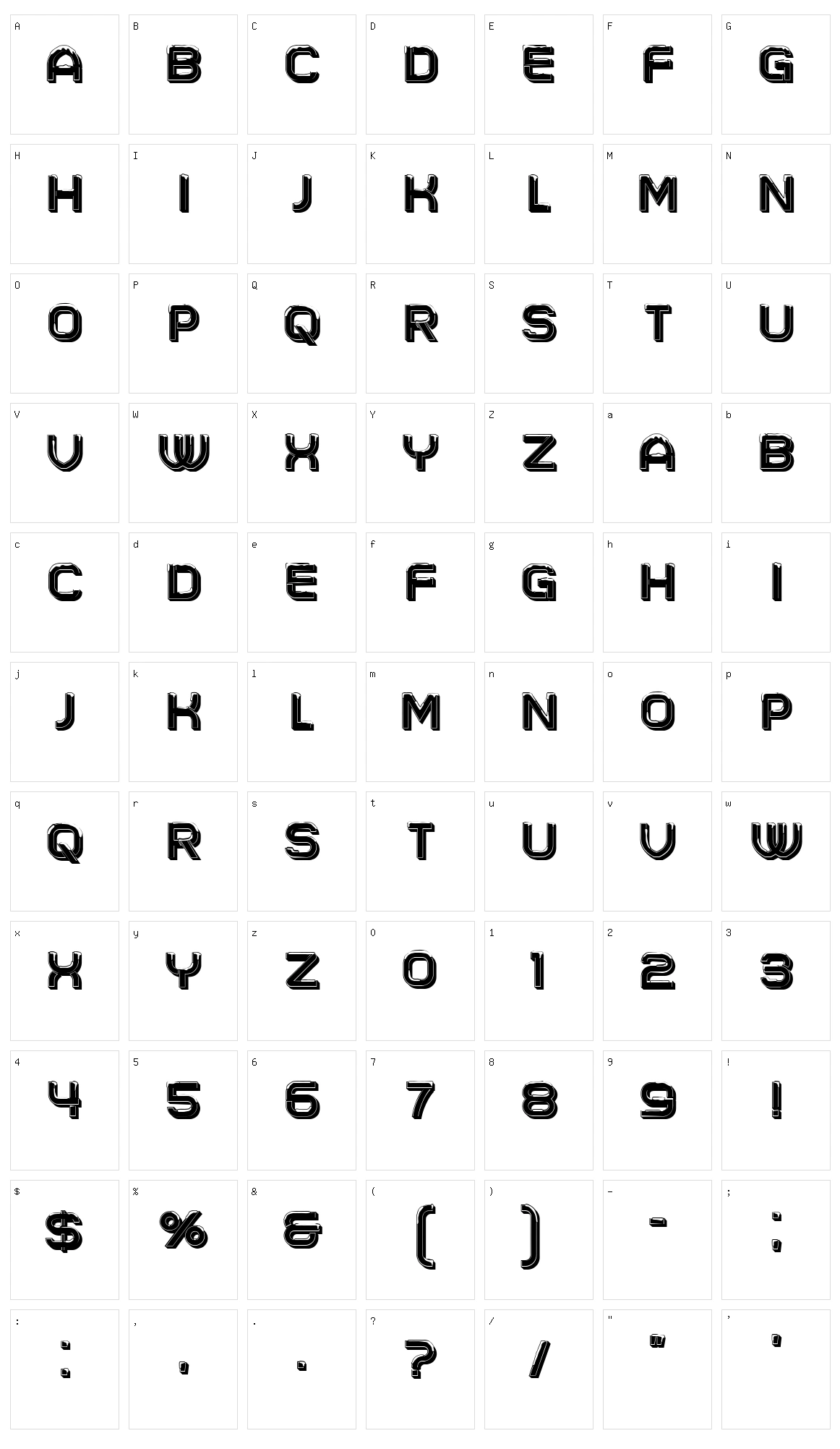 Icecold Character Set
