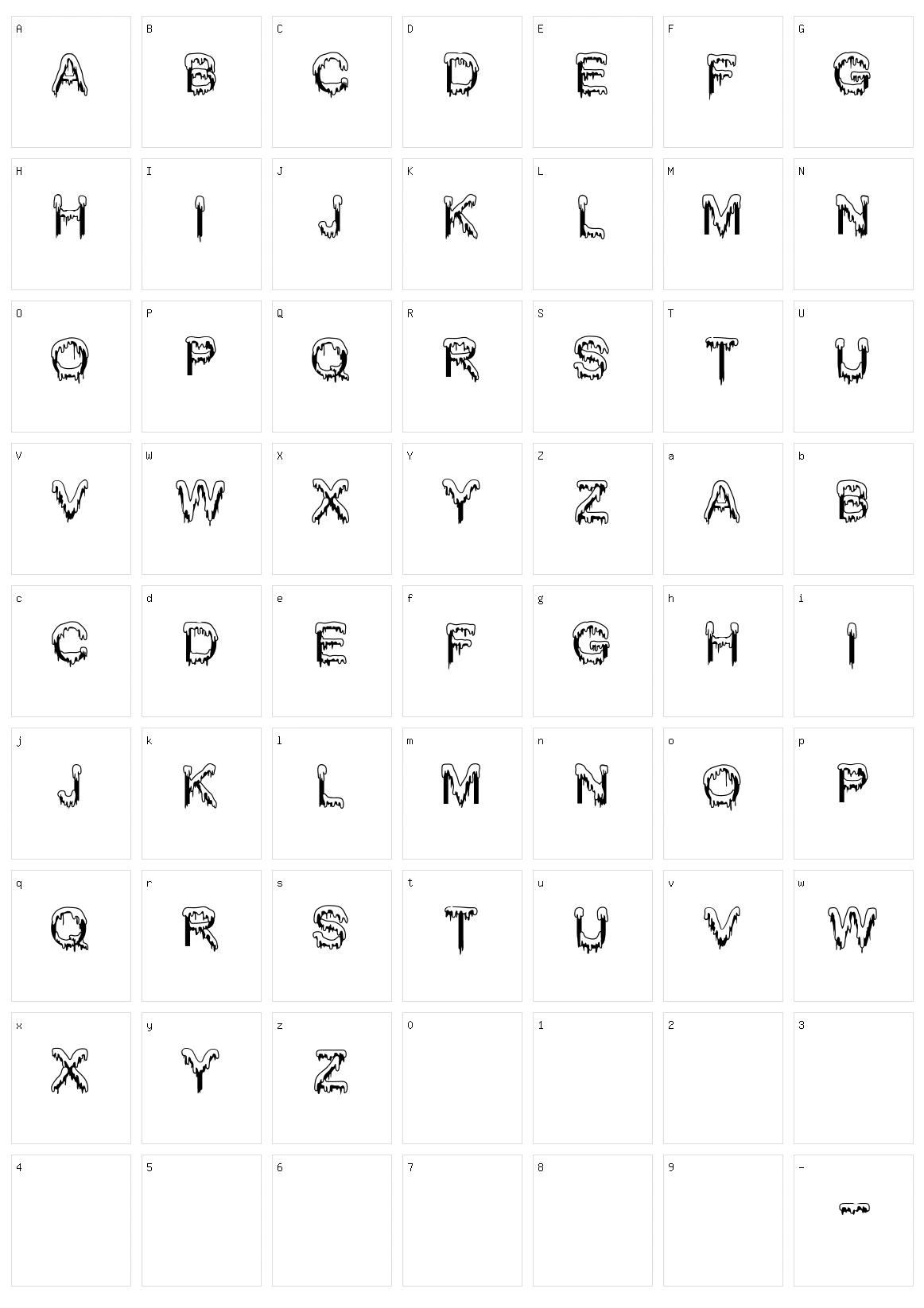 Jizz Mass Character Set