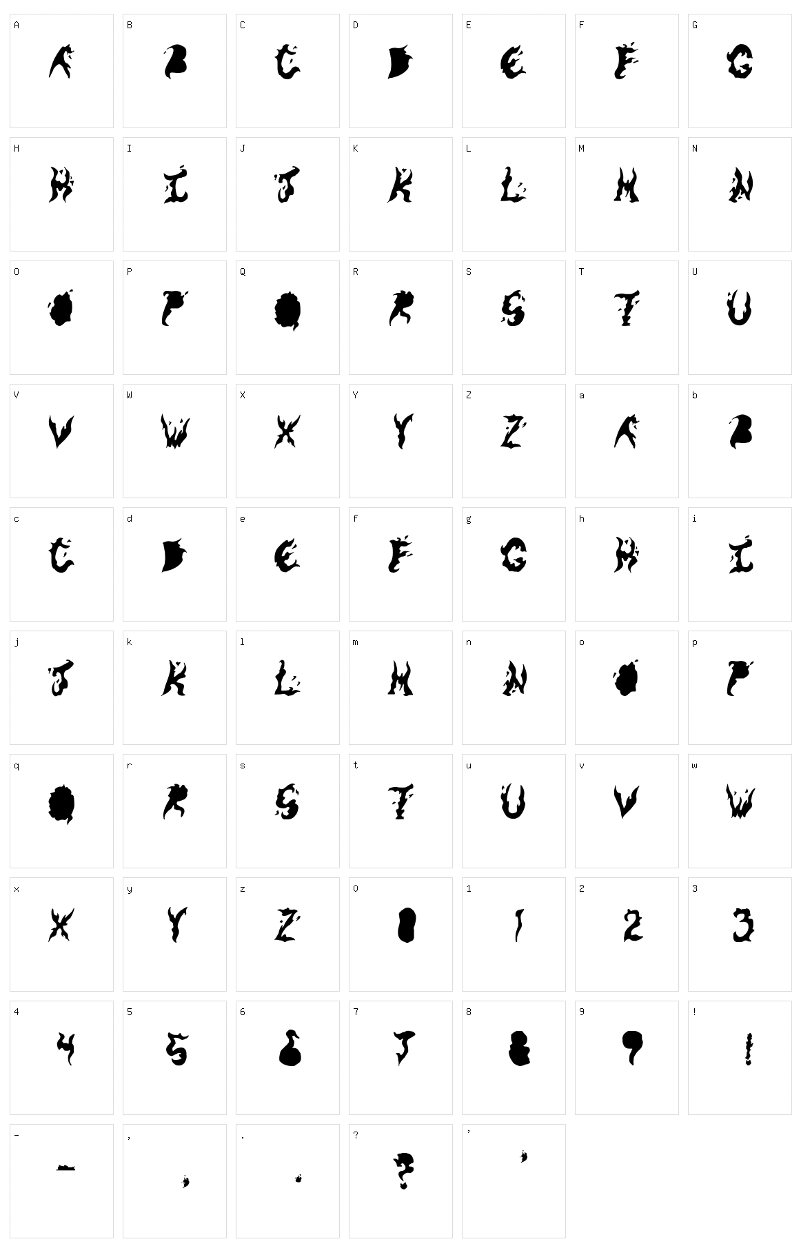 Keneel Messy Character Set
