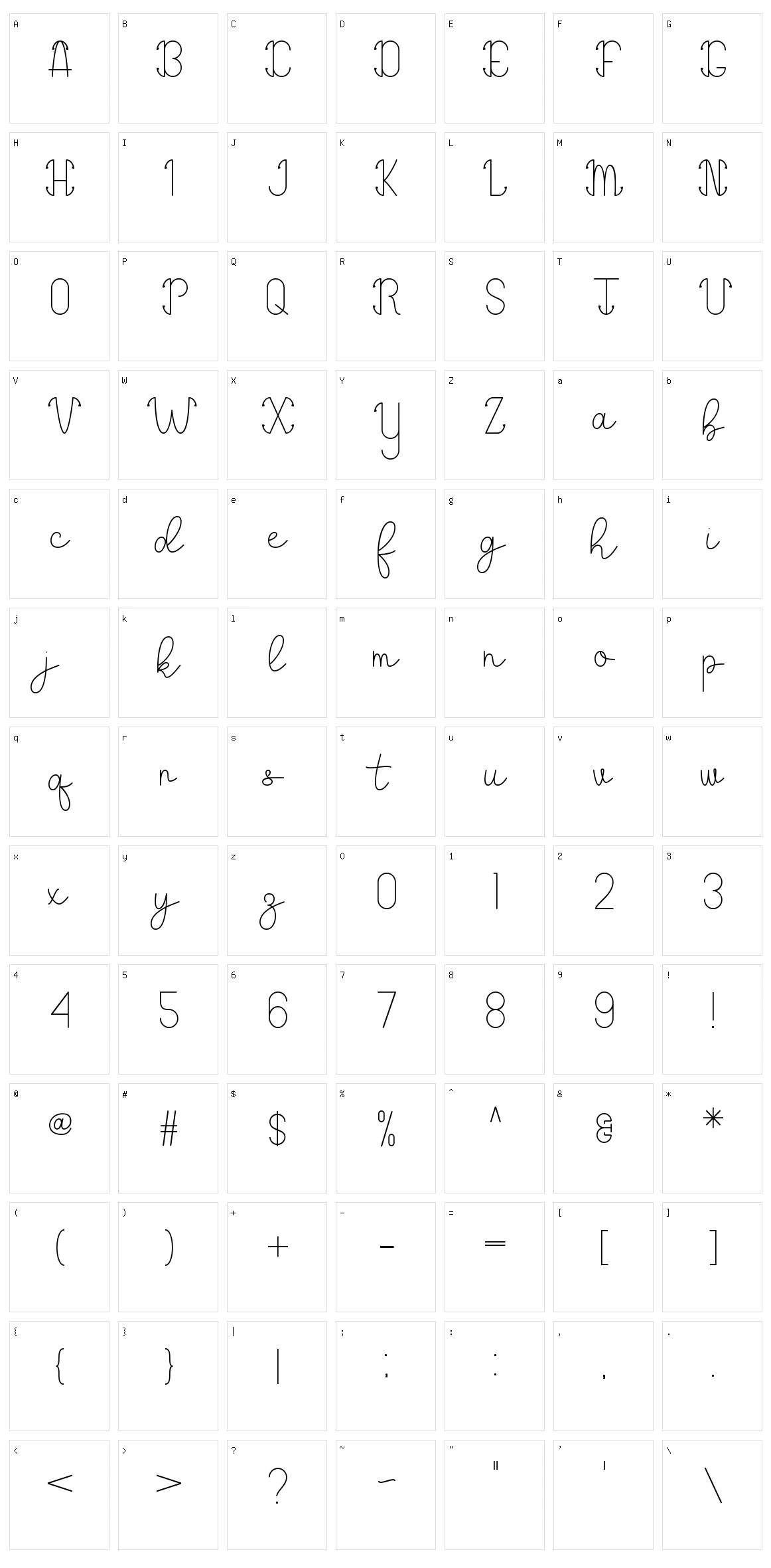 Bubble Character Set