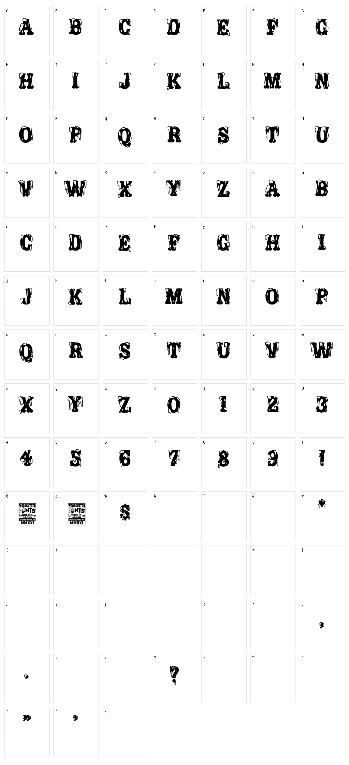 Porno Circus Character Set