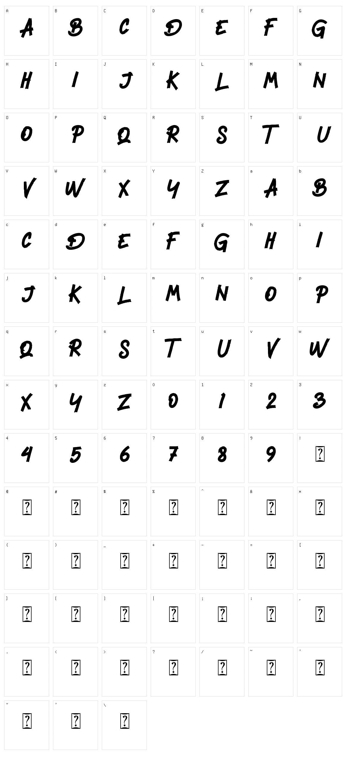 Heavier Character Set