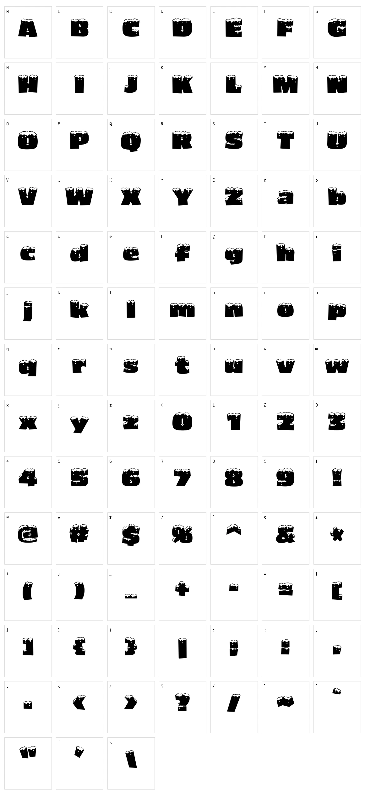Sudzsy Character Set