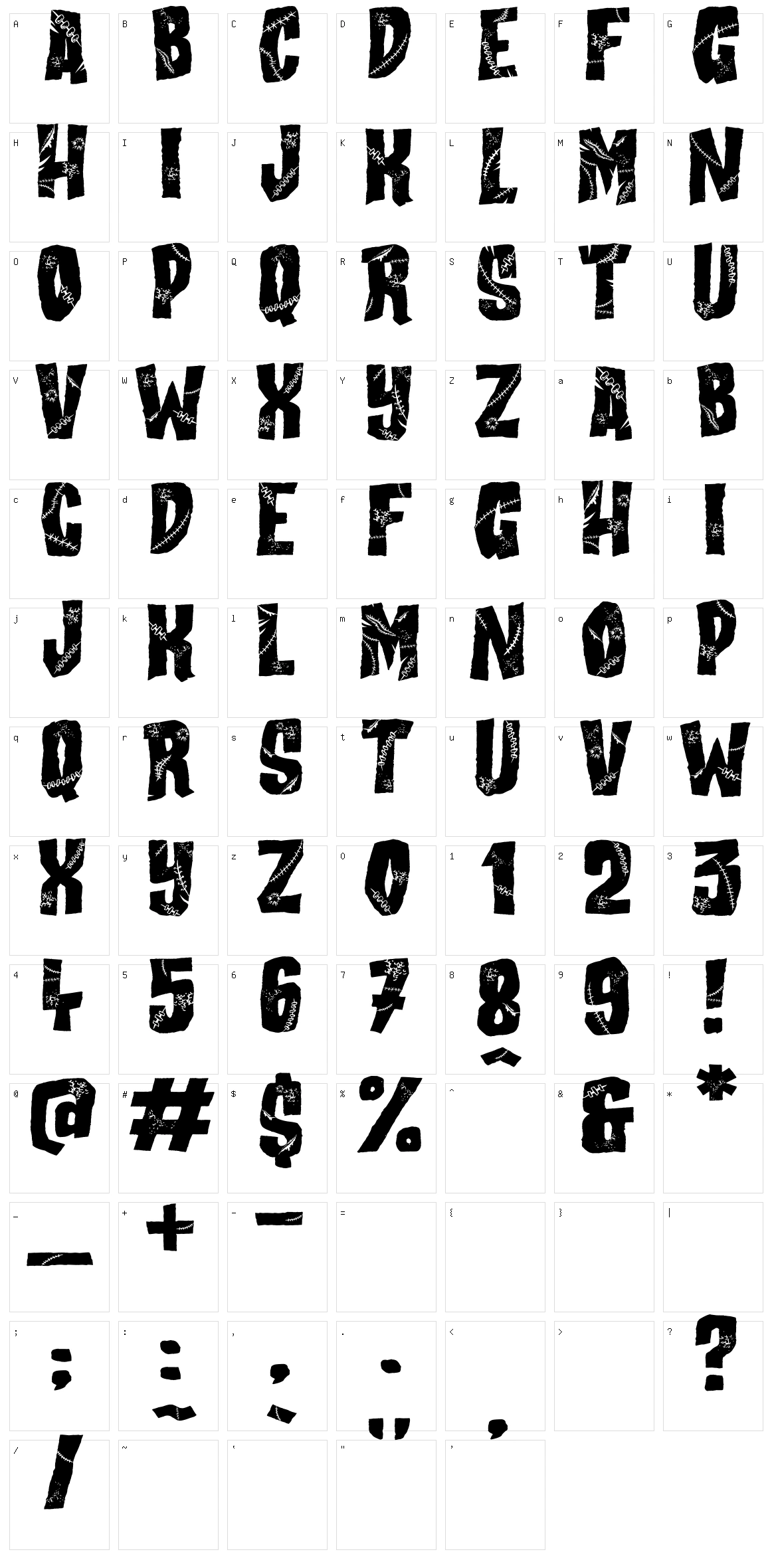 All my Stitches Character Set