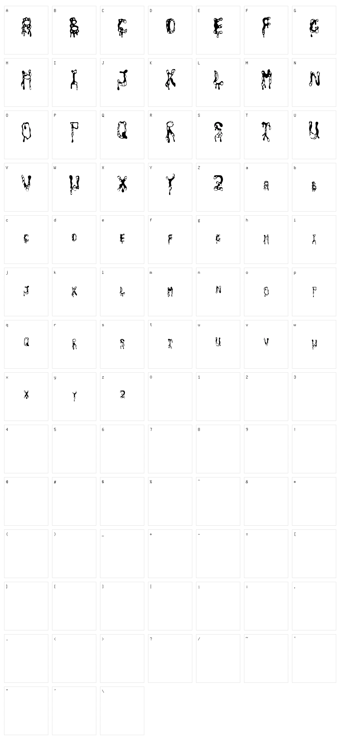 Amoeba Character Set