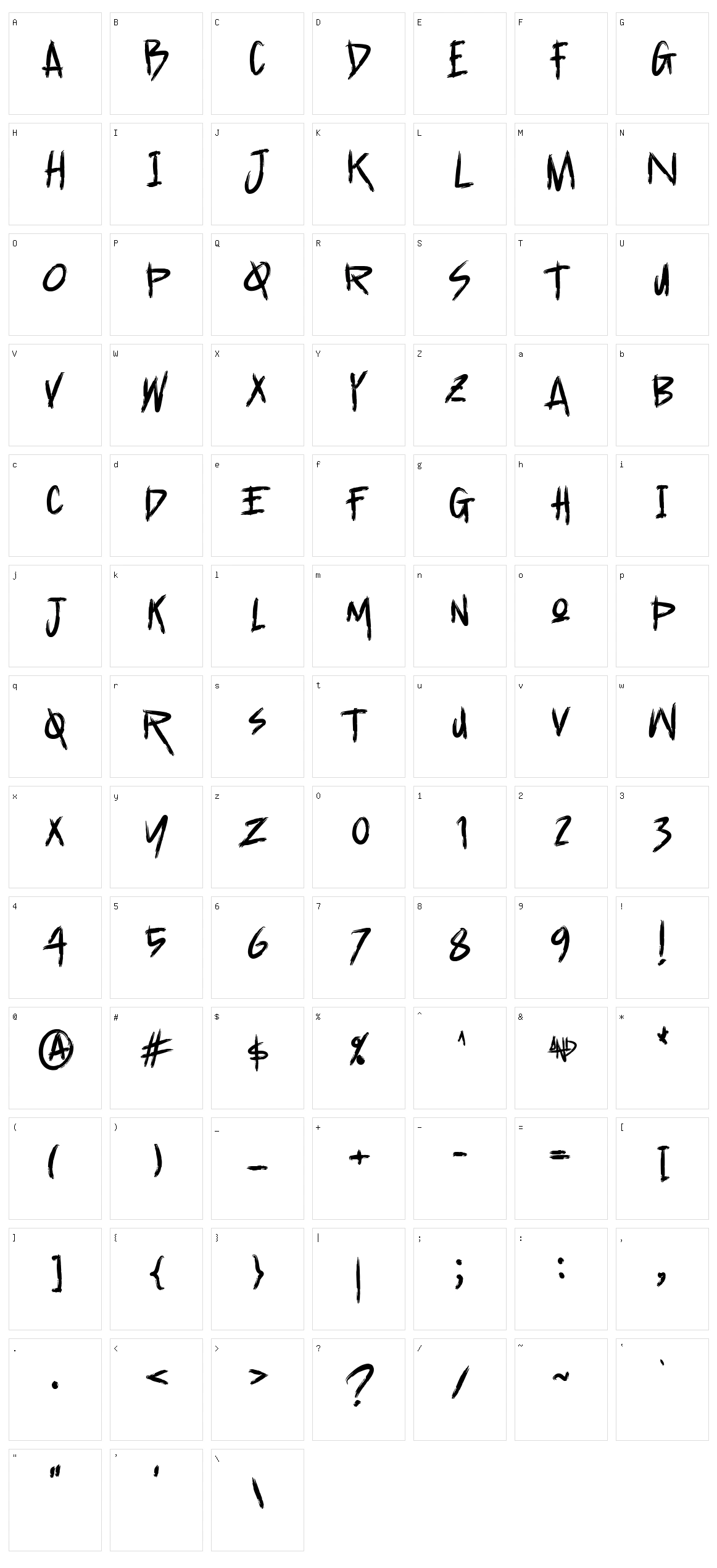 Antipathic Character Set