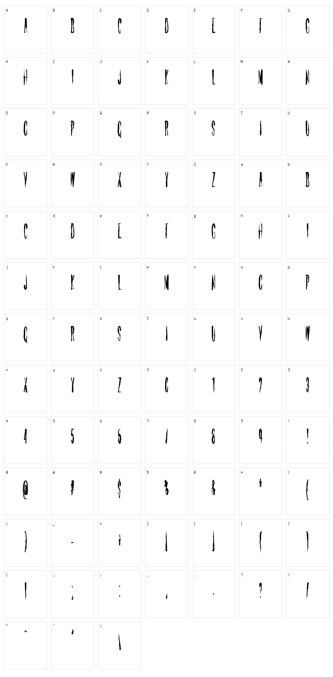 April Ten Character Set
